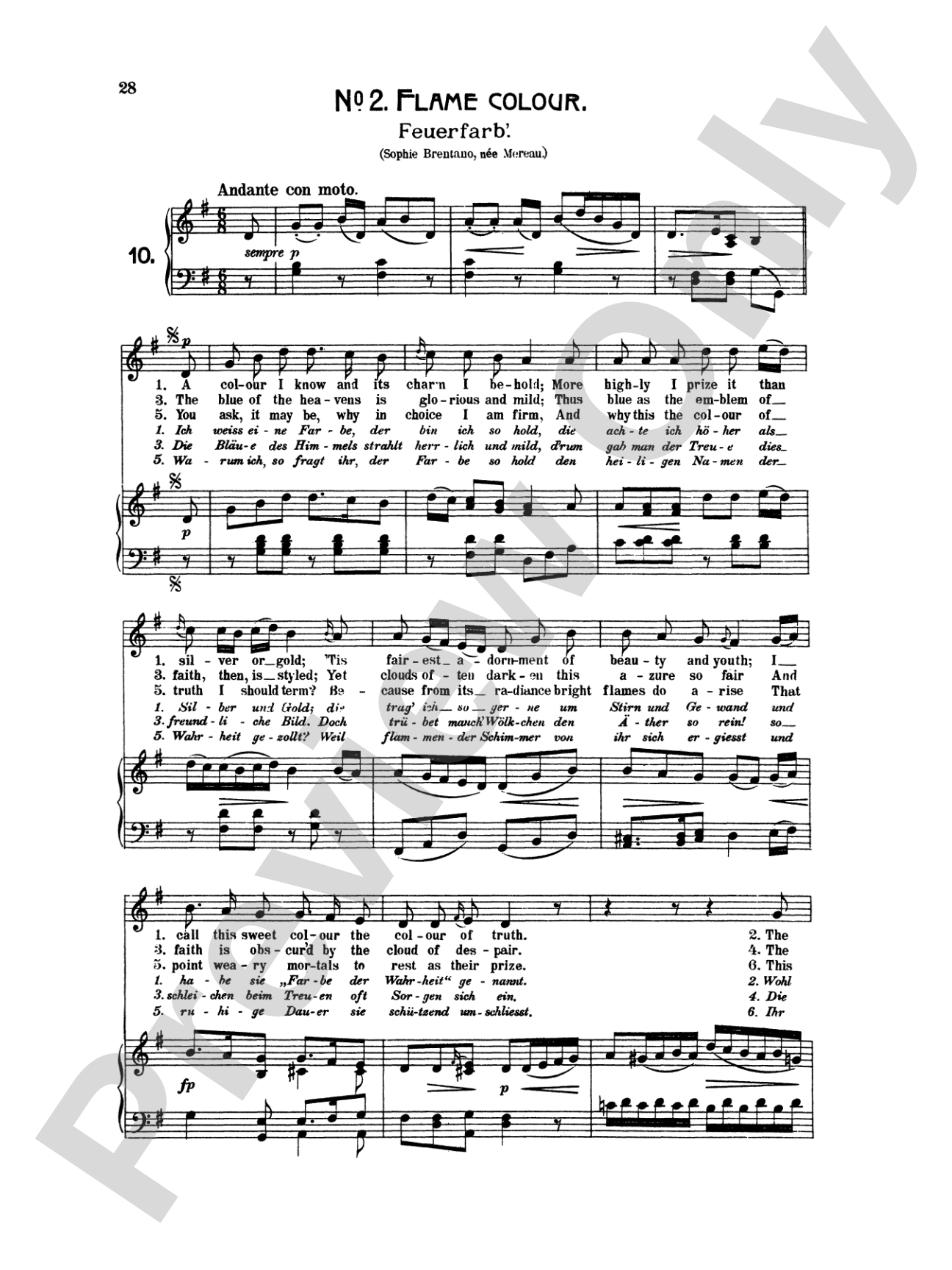 Beethoven: Songs (Complete)-- 66 songs, mostly for Medium Voice (German/English)
