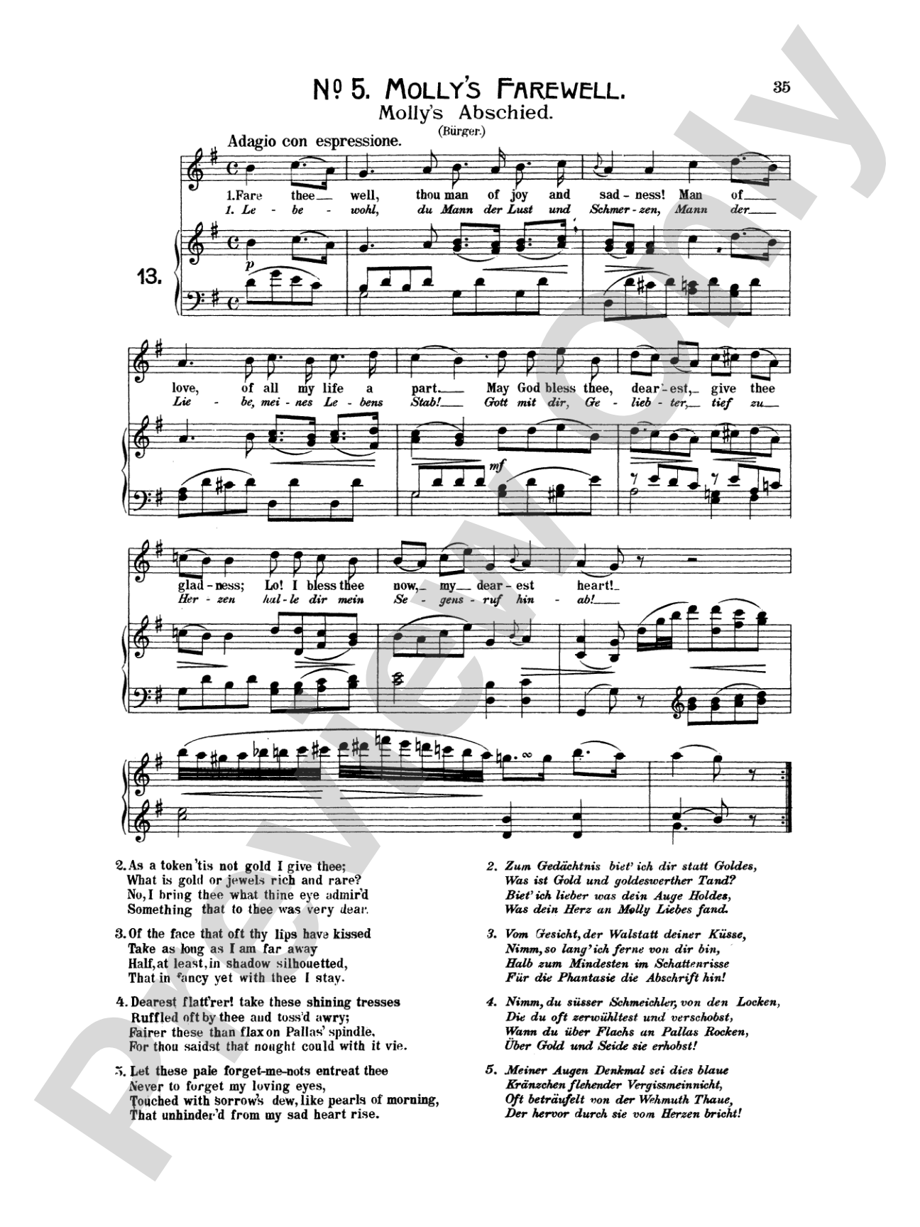 Beethoven: Songs (Complete)-- 66 songs, mostly for Medium Voice (German/English)