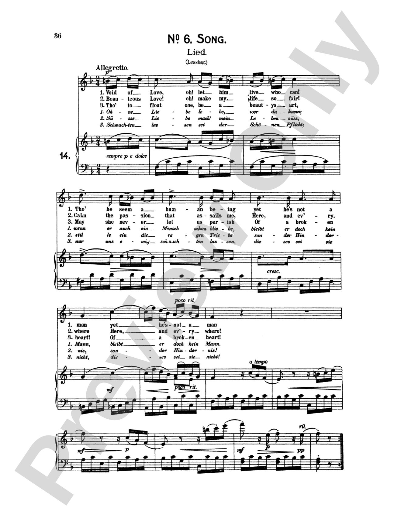 Beethoven: Songs (Complete)-- 66 songs, mostly for Medium Voice (German/English)