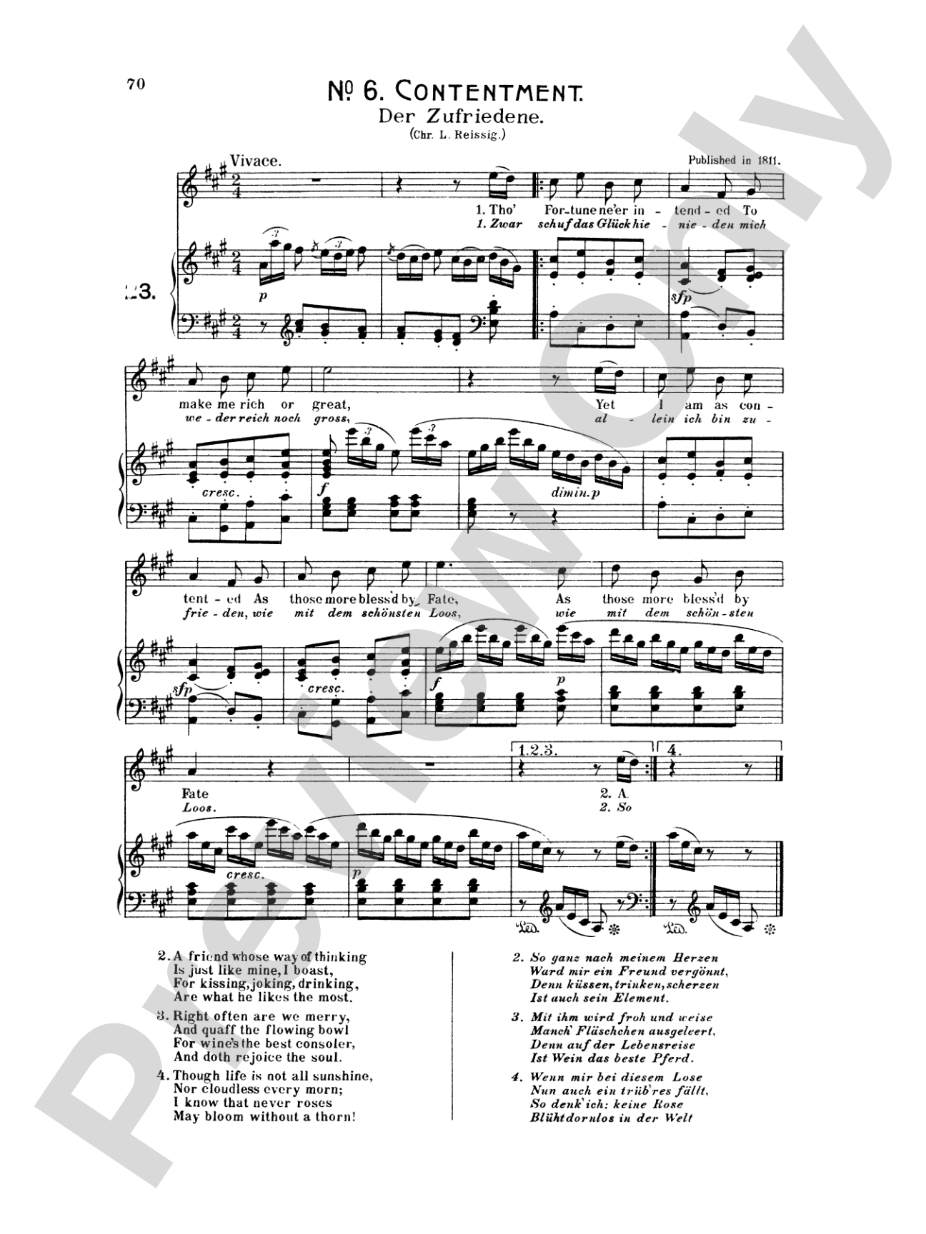 Beethoven: Songs (Complete)-- 66 songs, mostly for Medium Voice (German/English)