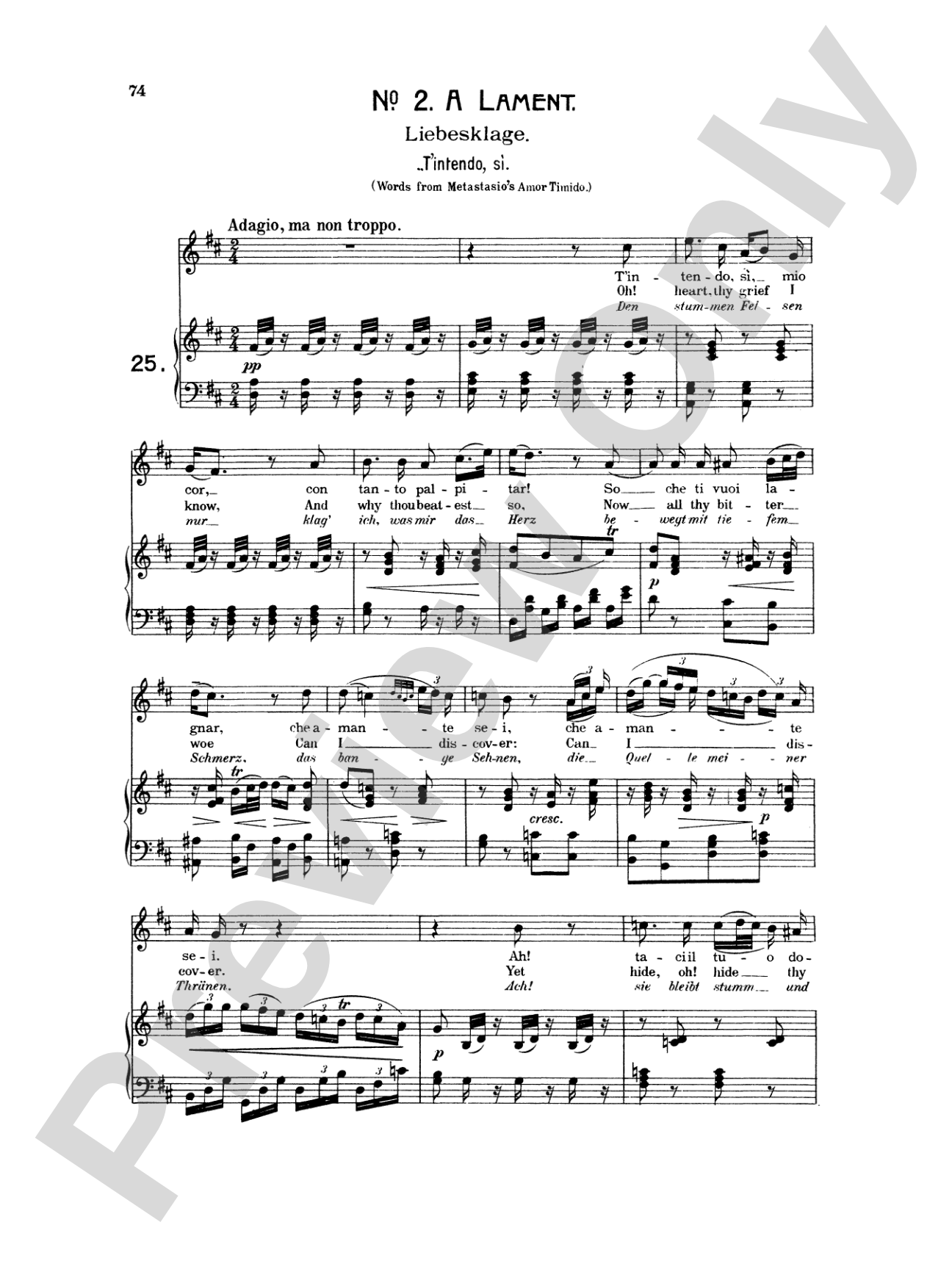 Beethoven: Songs (Complete)-- 66 songs, mostly for Medium Voice (German/English)