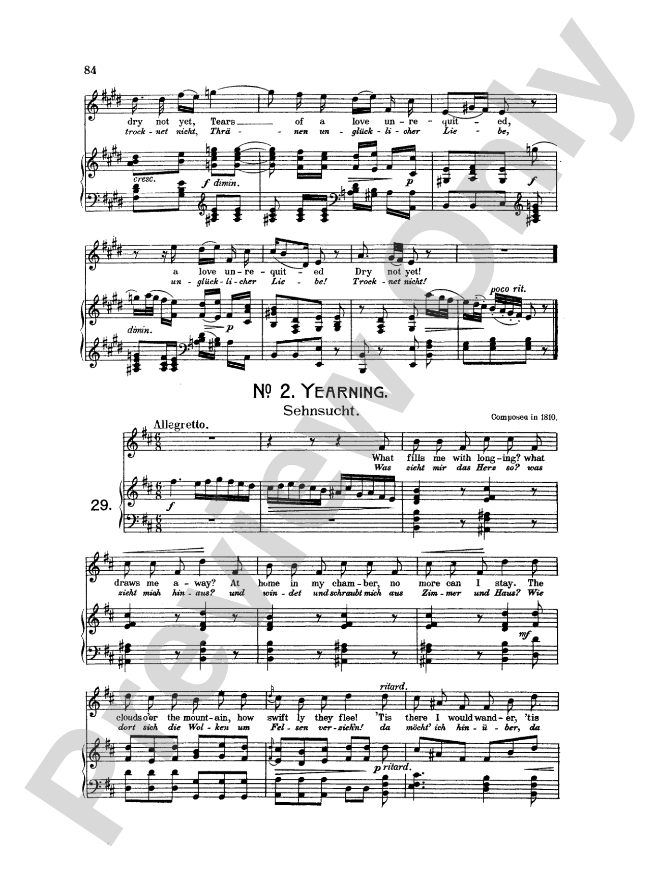 Beethoven: Songs (Complete)-- 66 songs, mostly for Medium Voice (German/English)