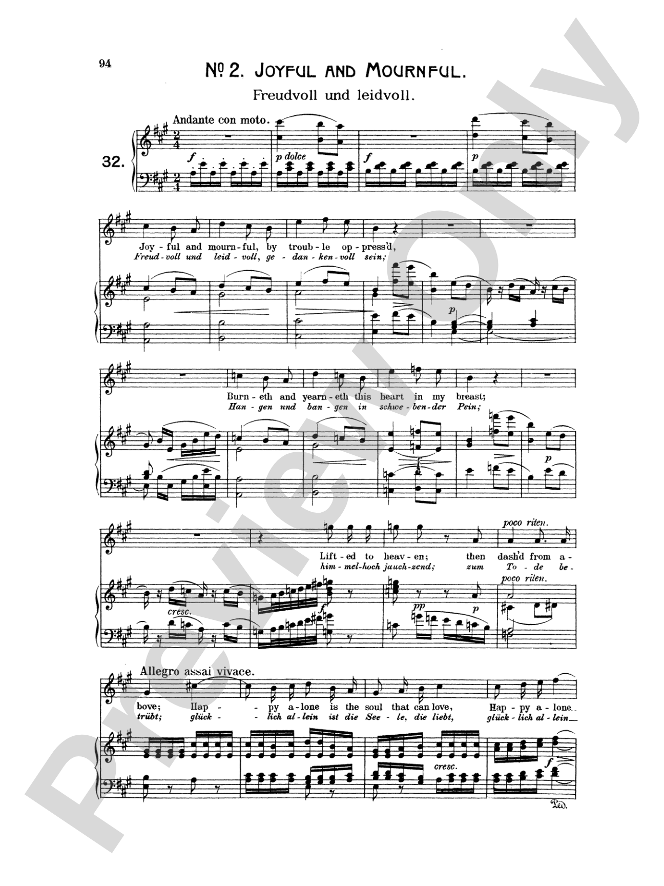 Beethoven: Songs (Complete)-- 66 songs, mostly for Medium Voice (German/English)
