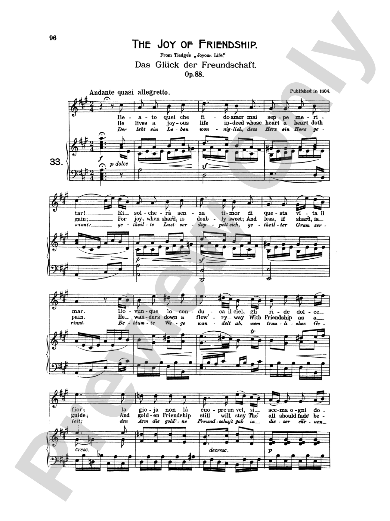 Beethoven: Songs (Complete)-- 66 songs, mostly for Medium Voice (German/English)