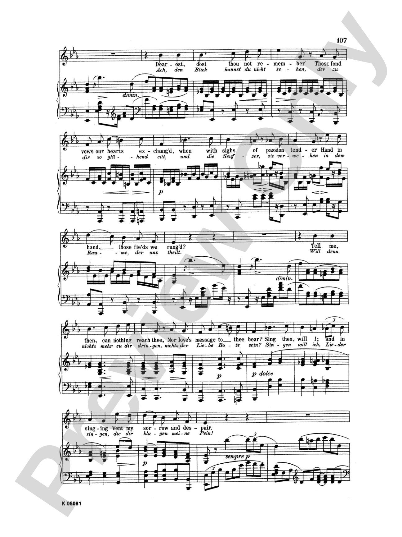 Beethoven: Songs (Complete)-- 66 songs, mostly for Medium Voice (German/English)