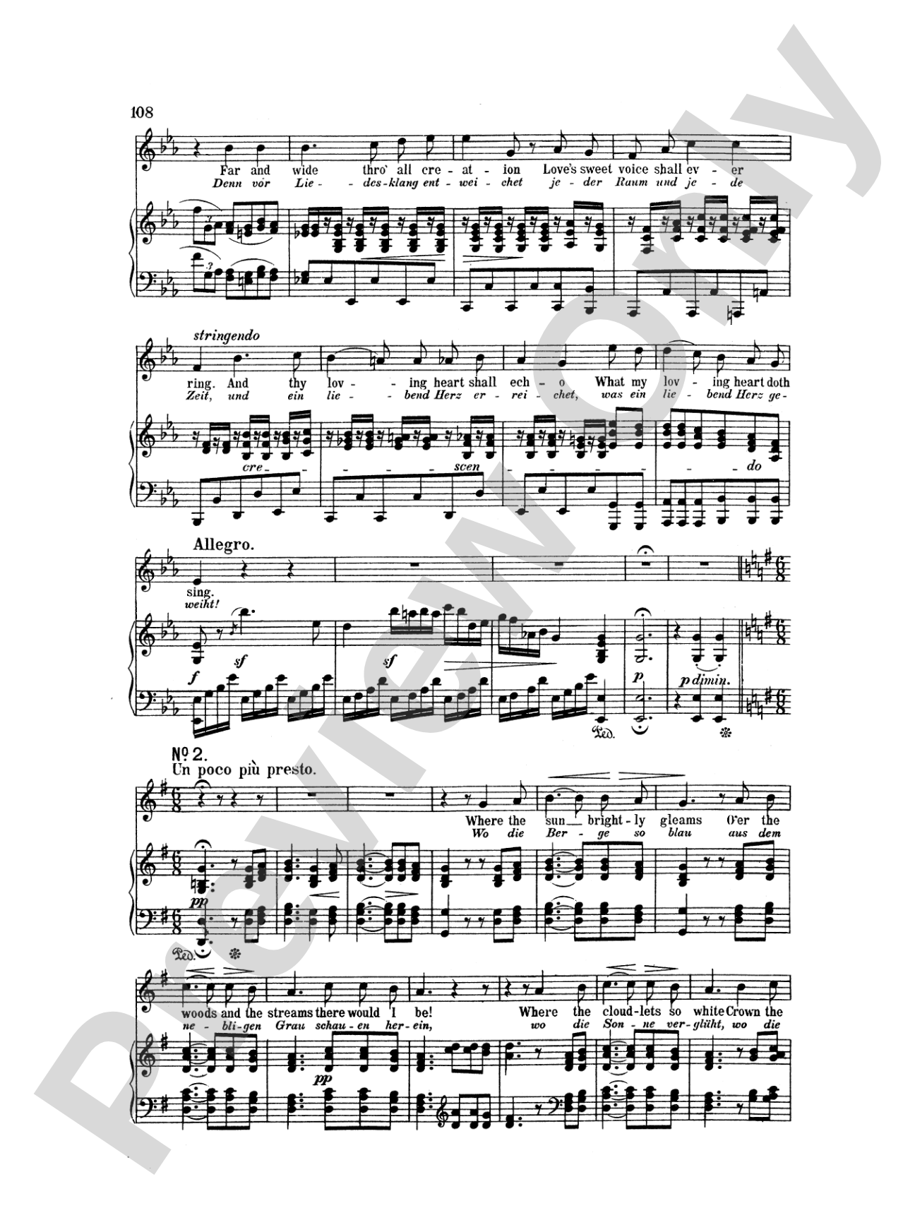 Beethoven: Songs (Complete)-- 66 songs, mostly for Medium Voice (German/English)