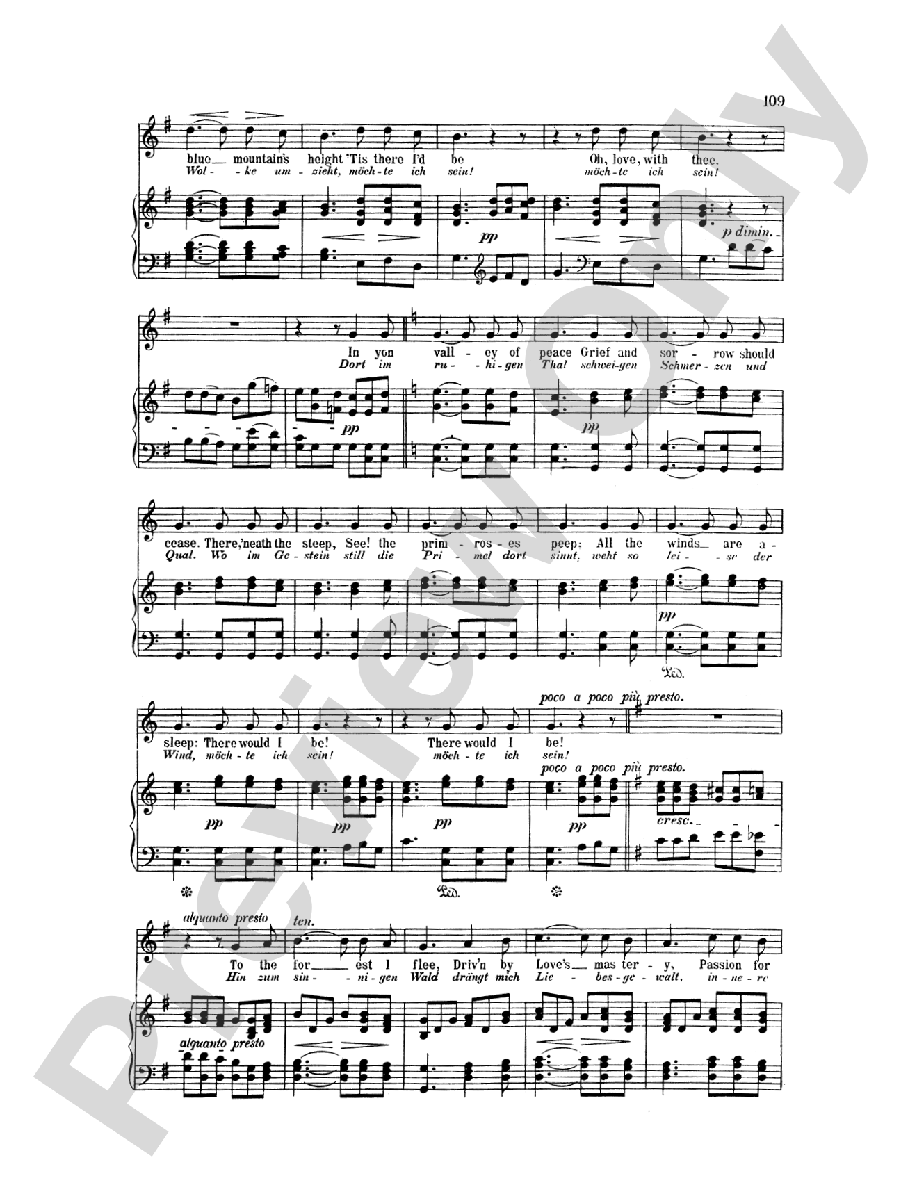 Beethoven: Songs (Complete)-- 66 songs, mostly for Medium Voice (German/English)