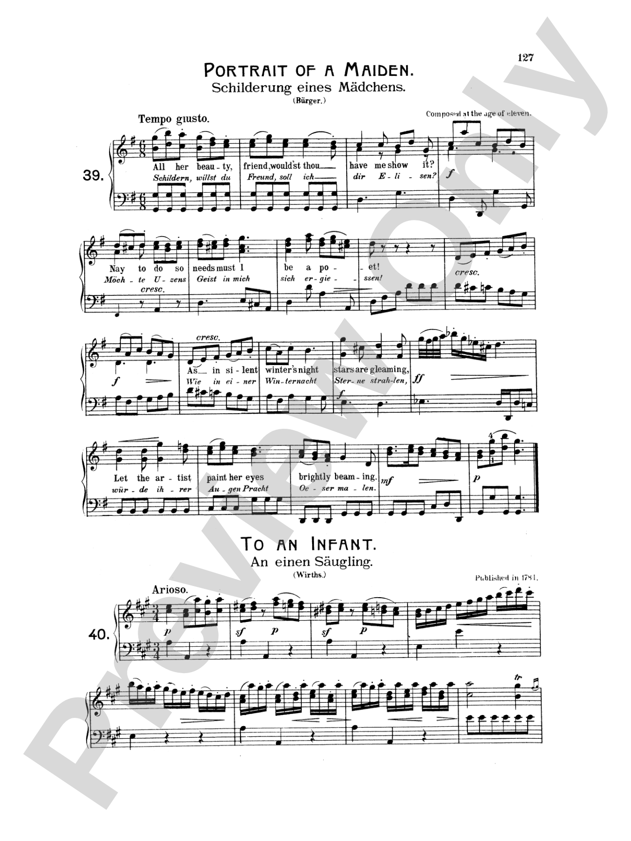 Beethoven: Songs (Complete)-- 66 songs, mostly for Medium Voice (German/English)