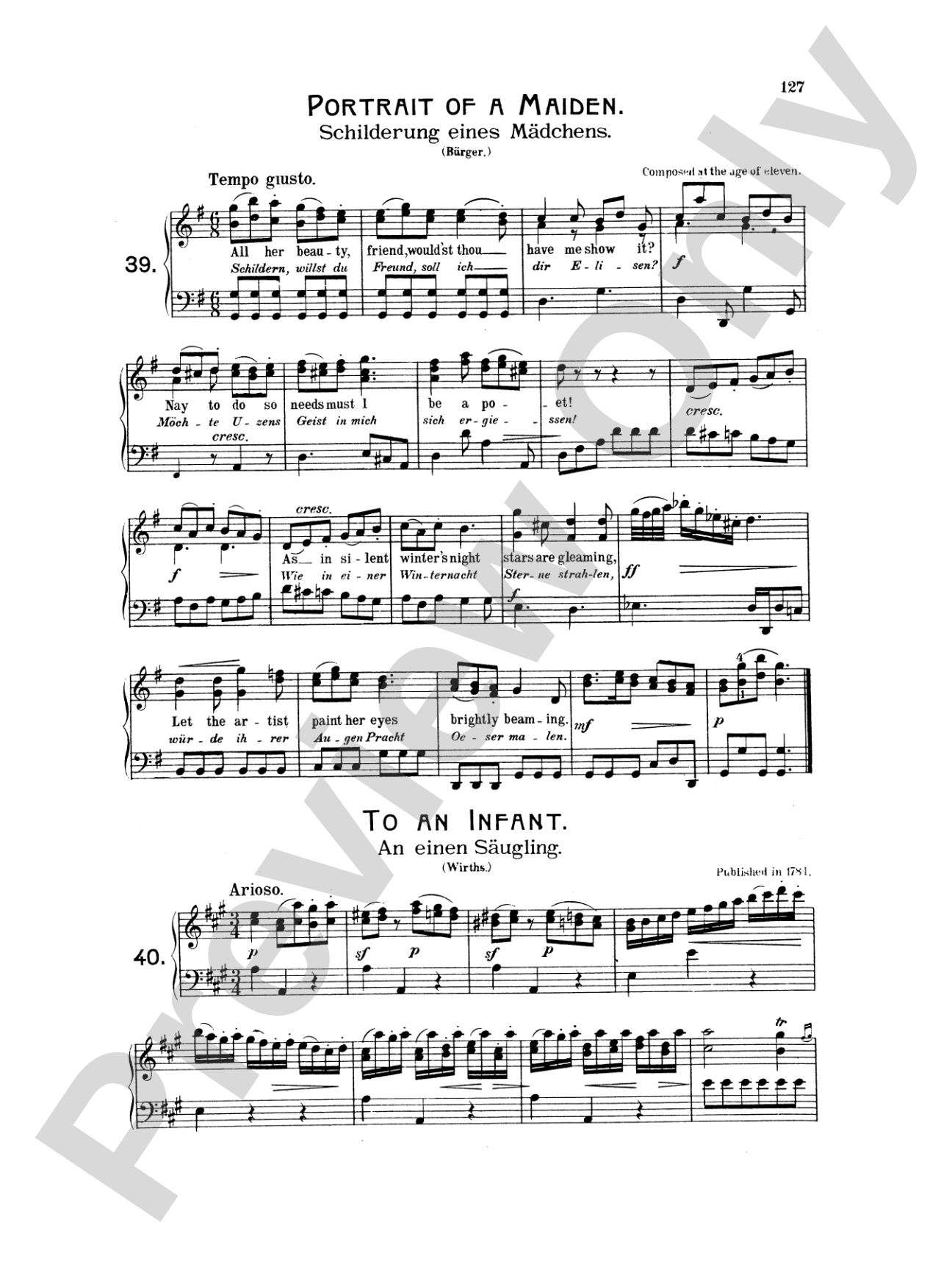 Beethoven: Songs (Complete)-- 66 songs, mostly for Medium Voice (German/English)