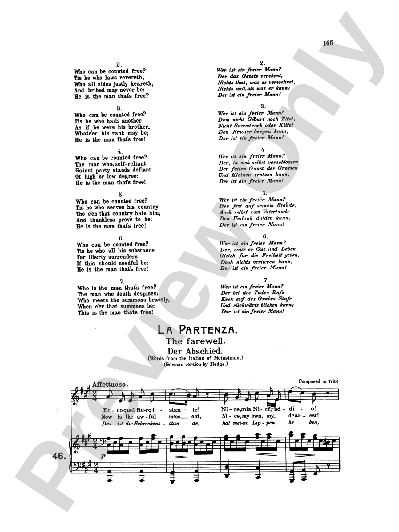 Beethoven: Songs (Complete)-- 66 songs, mostly for Medium Voice (German/English)