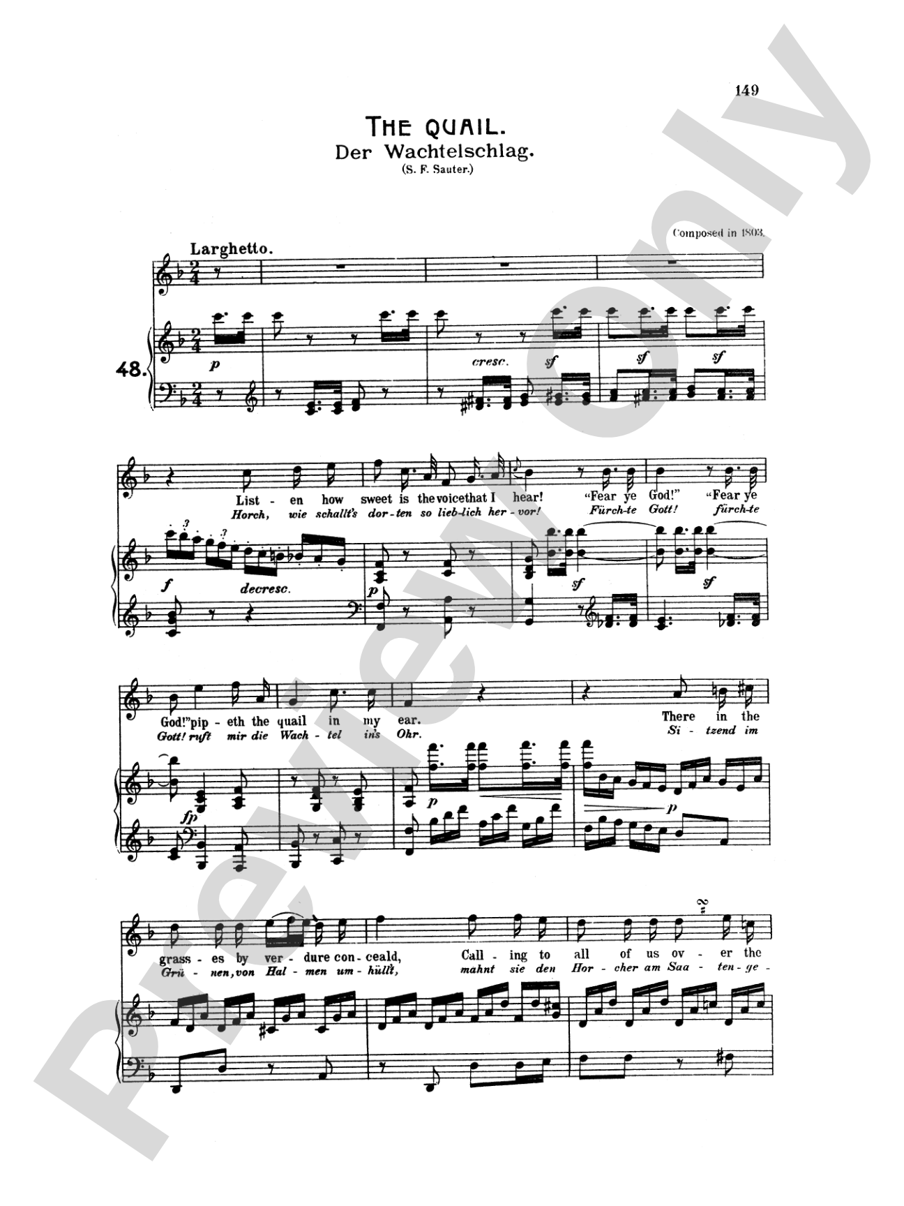 Beethoven: Songs (Complete)-- 66 songs, mostly for Medium Voice (German/English)