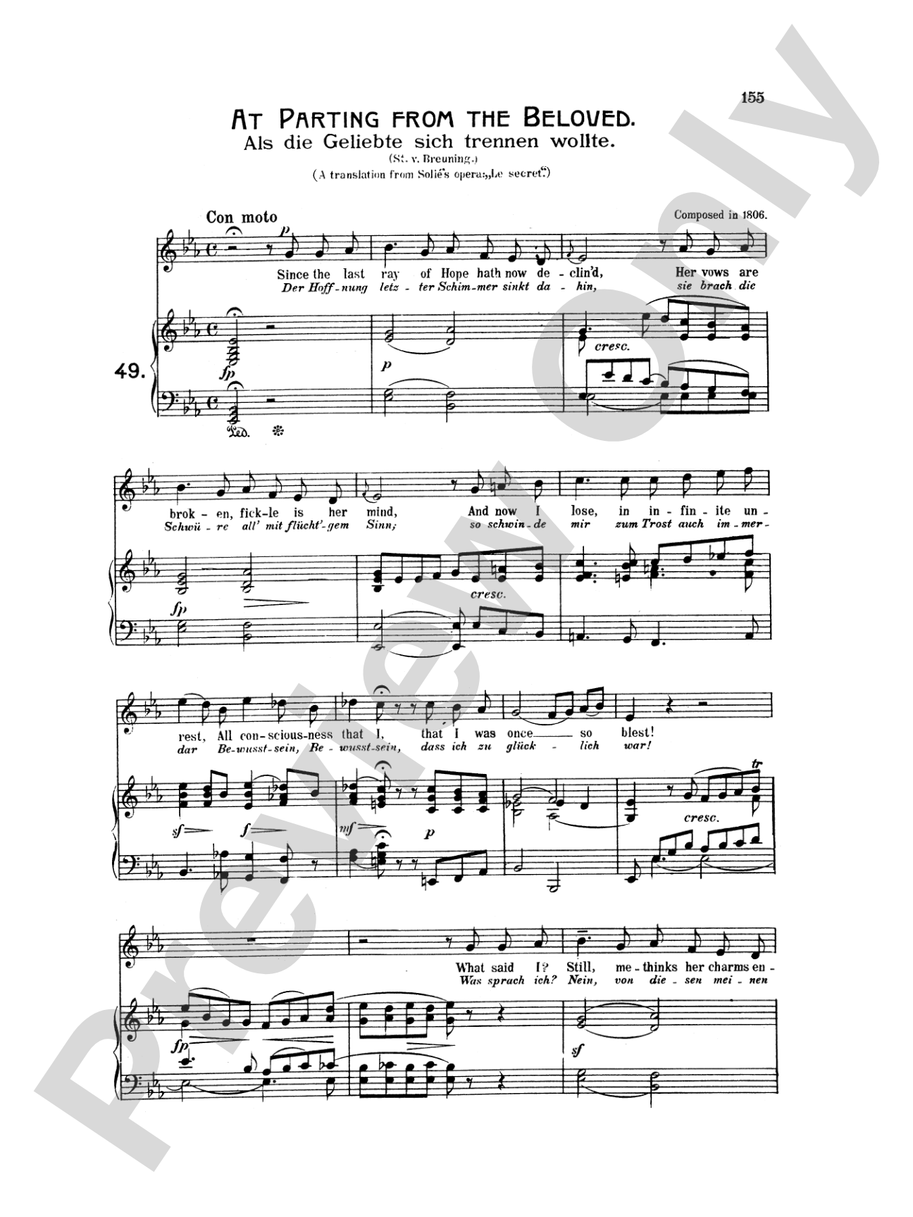 Beethoven: Songs (Complete)-- 66 songs, mostly for Medium Voice (German/English)