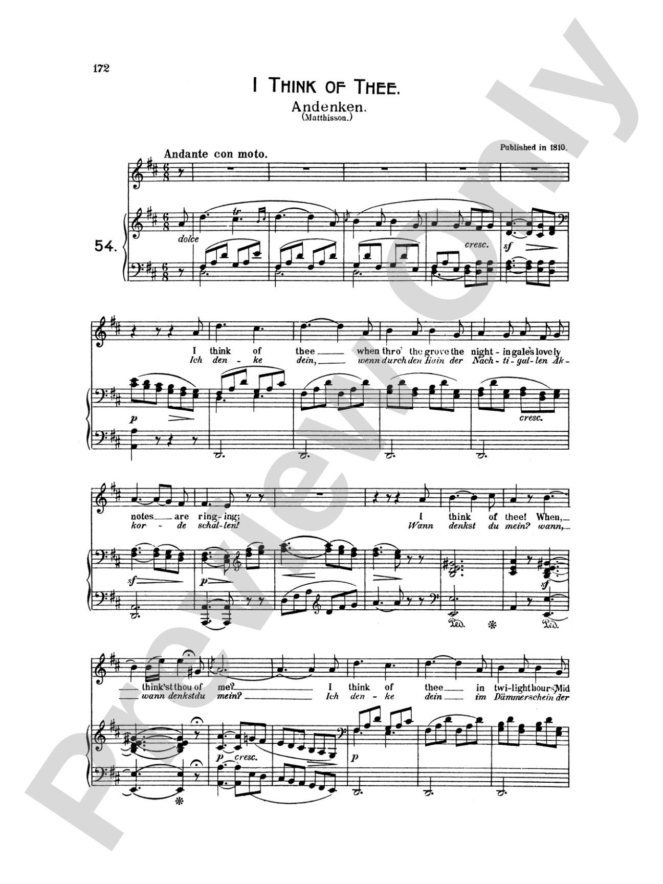 Beethoven: Songs (Complete)-- 66 songs, mostly for Medium Voice (German/English)