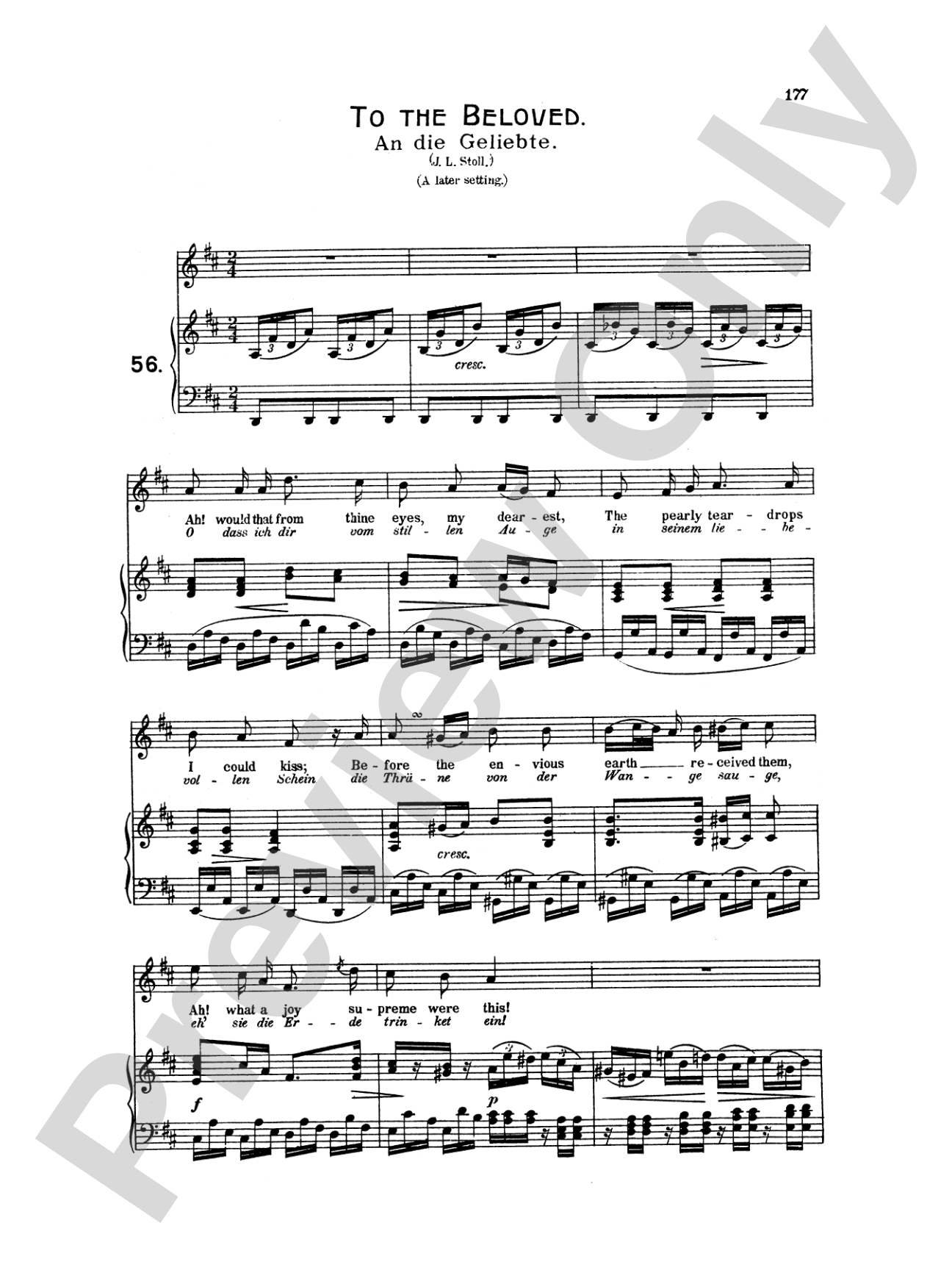 Beethoven: Songs (Complete)-- 66 songs, mostly for Medium Voice (German/English)