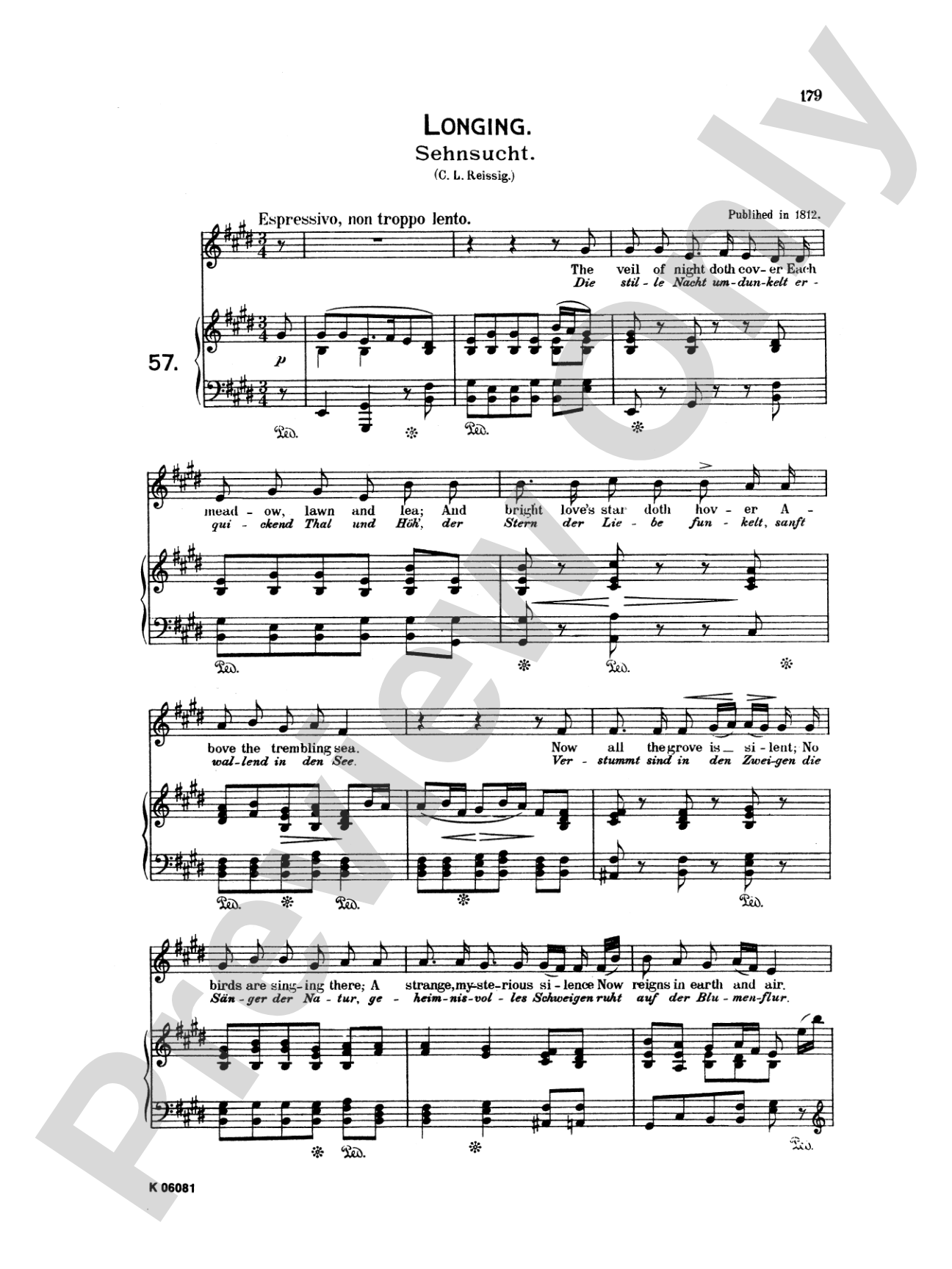 Beethoven: Songs (Complete)-- 66 songs, mostly for Medium Voice (German/English)