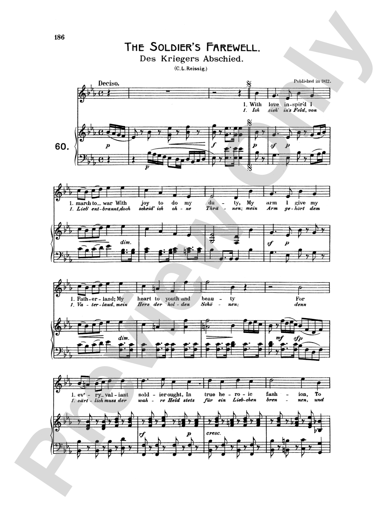 Beethoven: Songs (Complete)-- 66 songs, mostly for Medium Voice (German/English)