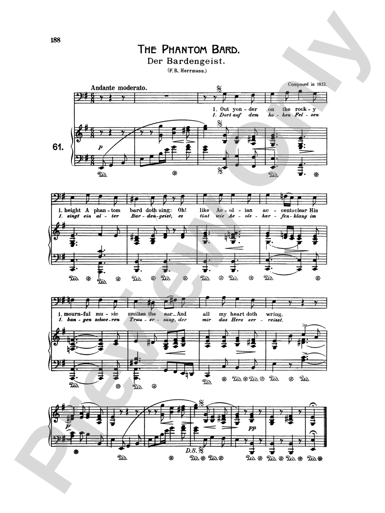 Beethoven: Songs (Complete)-- 66 songs, mostly for Medium Voice (German/English)