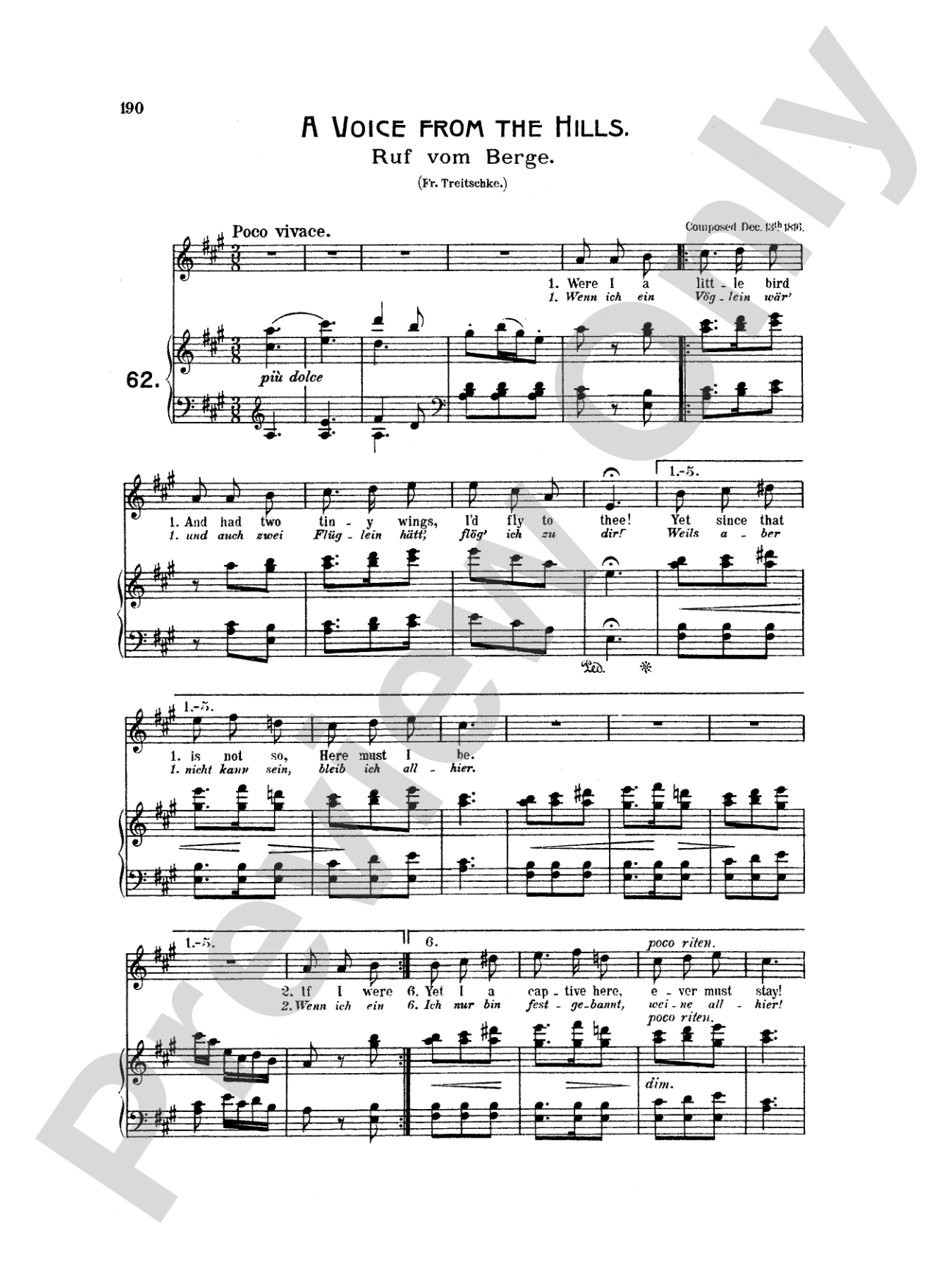 Beethoven: Songs (Complete)-- 66 songs, mostly for Medium Voice (German/English)