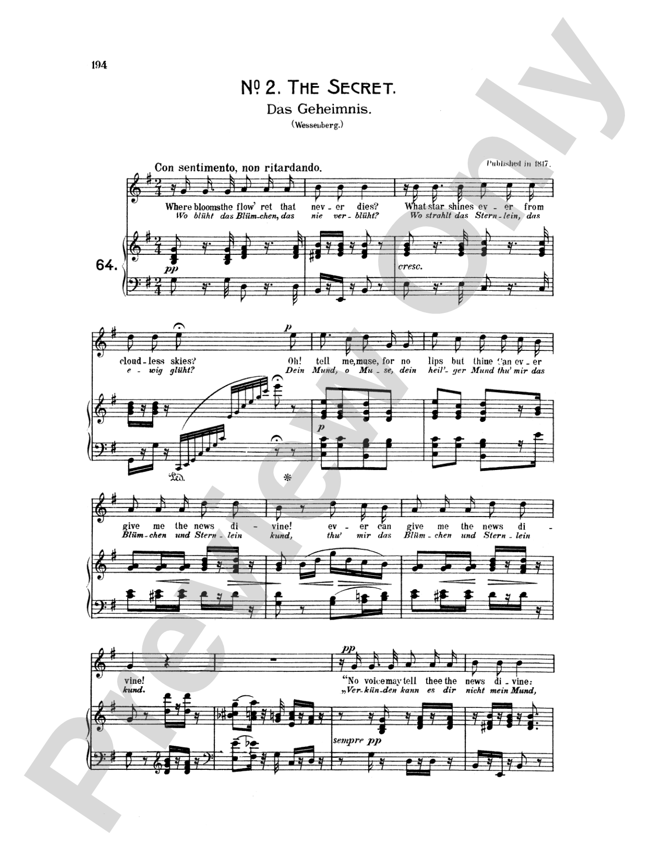 Beethoven: Songs (Complete)-- 66 songs, mostly for Medium Voice (German/English)