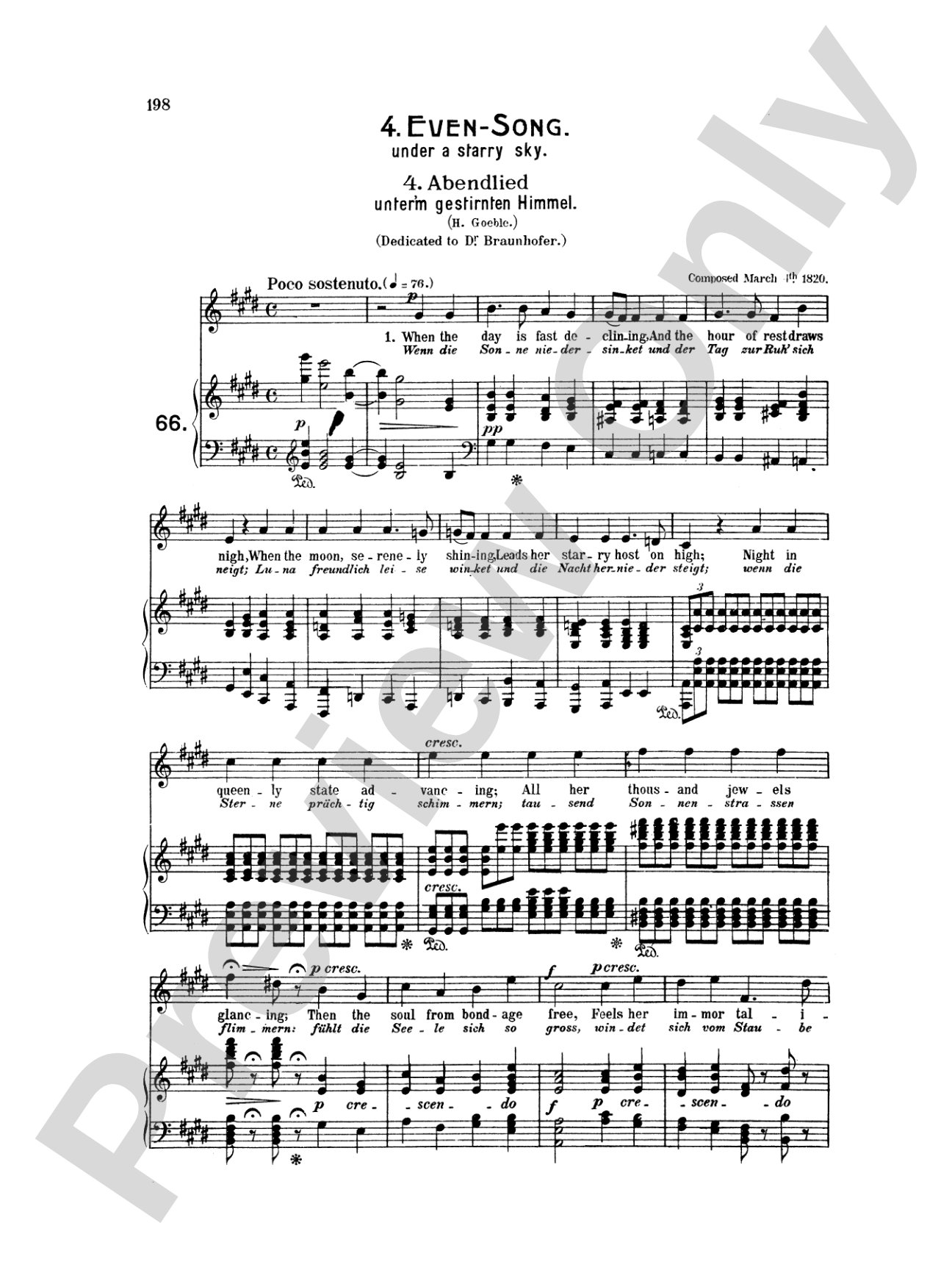 Beethoven: Songs (Complete)-- 66 songs, mostly for Medium Voice (German/English)