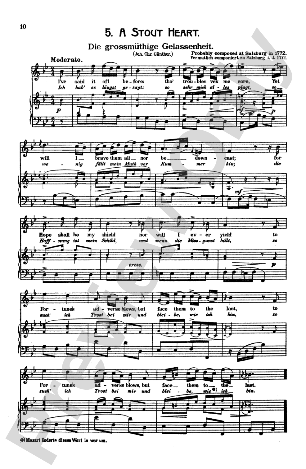 Mozart: 39 Songs for Medium High Voice (German/English/French/Italian)
