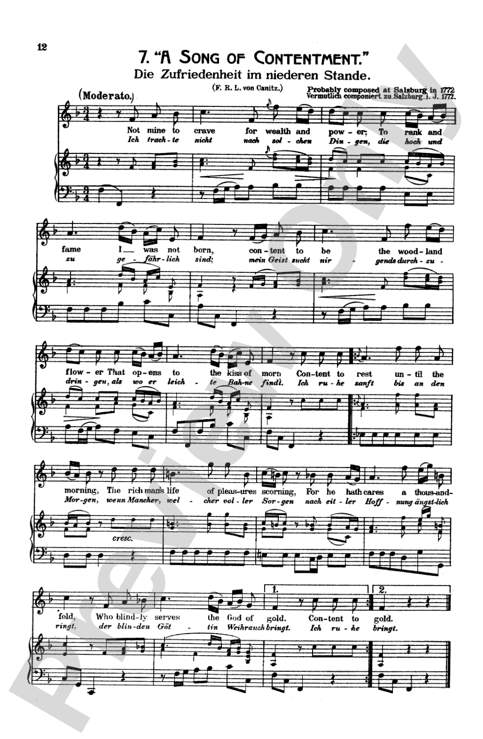 Mozart: 39 Songs for Medium High Voice (German/English/French/Italian)
