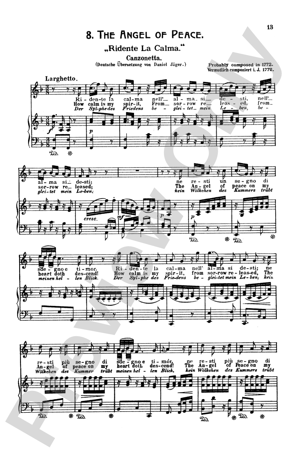 Mozart: 39 Songs for Medium High Voice (German/English/French/Italian)