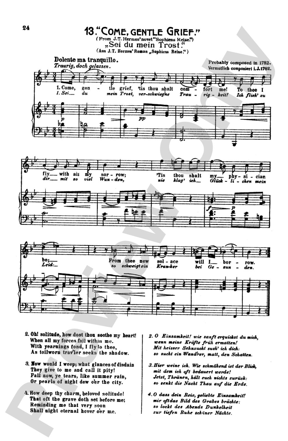Mozart: 39 Songs for Medium High Voice (German/English/French/Italian)