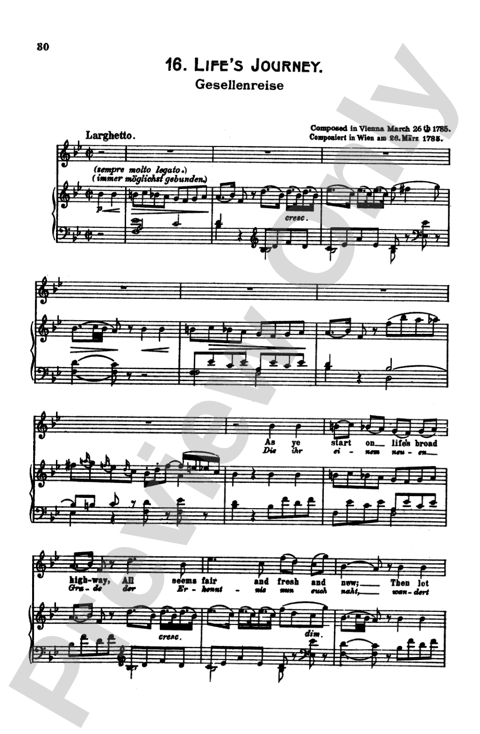 Mozart: 39 Songs for Medium High Voice (German/English/French/Italian)