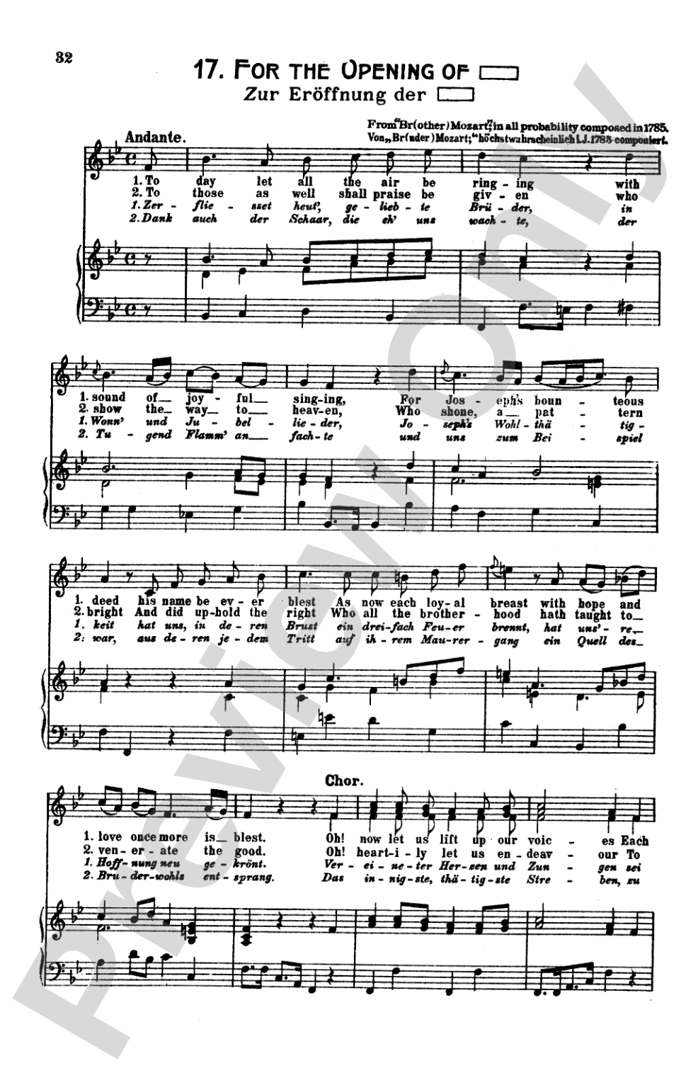 Mozart: 39 Songs for Medium High Voice (German/English/French/Italian)