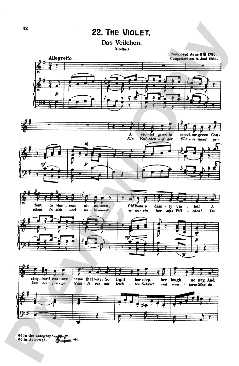 Mozart: 39 Songs for Medium High Voice (German/English/French/Italian)