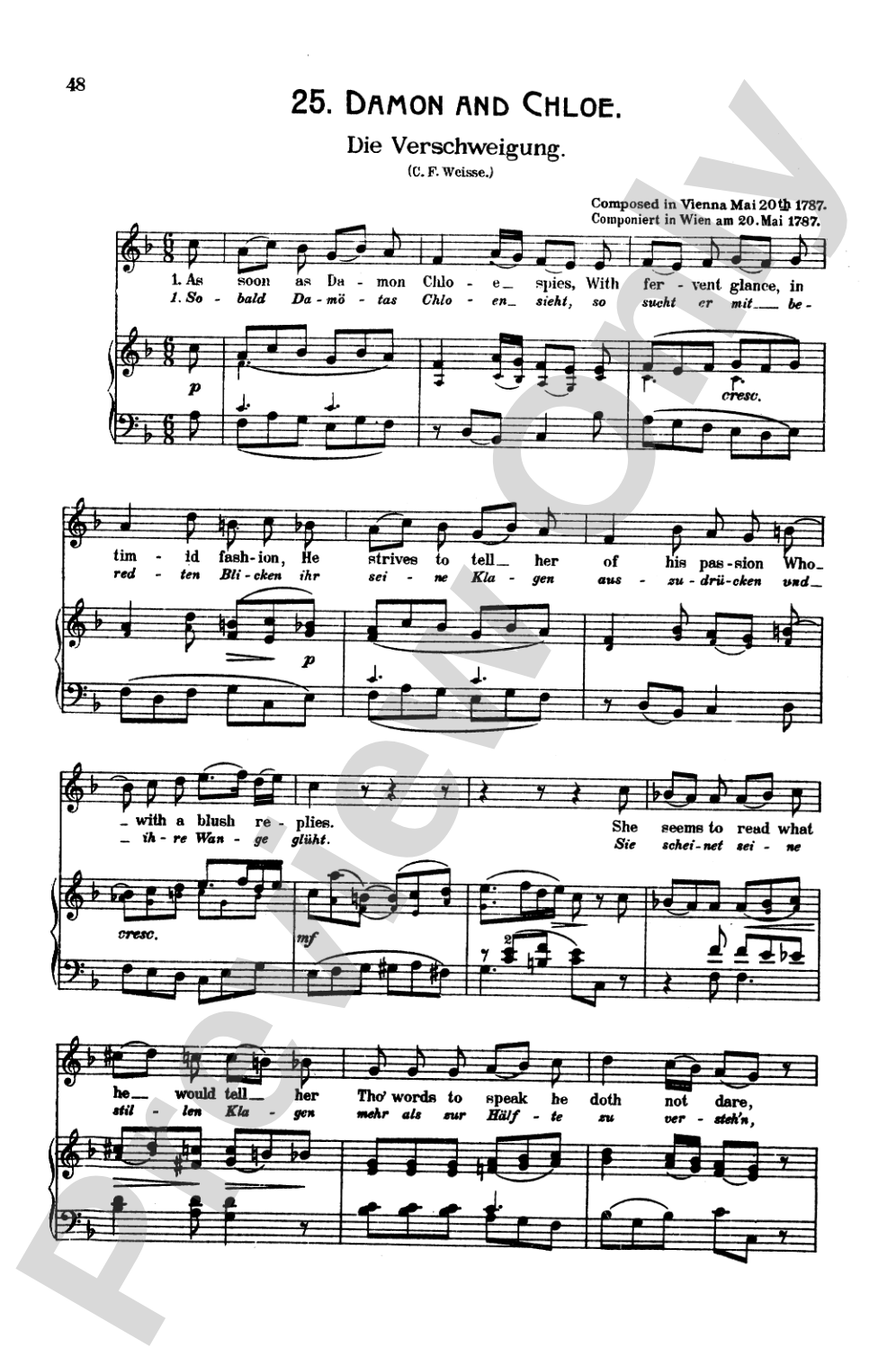 Mozart: 39 Songs for Medium High Voice (German/English/French/Italian)