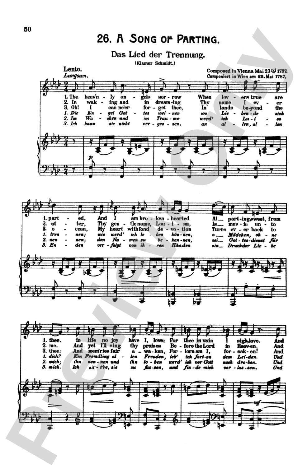 Mozart: 39 Songs for Medium High Voice (German/English/French/Italian)
