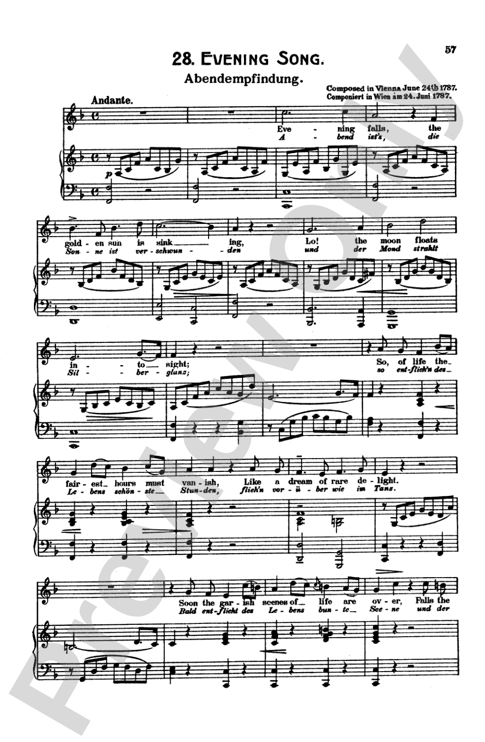 Mozart: 39 Songs for Medium High Voice (German/English/French/Italian)