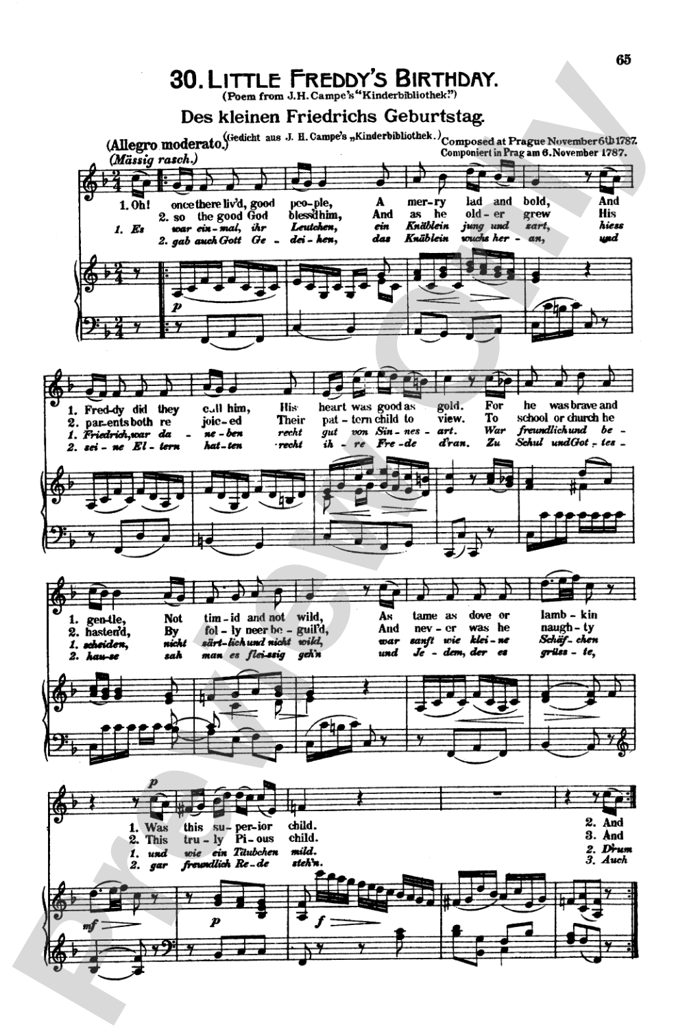 Mozart: 39 Songs for Medium High Voice (German/English/French/Italian)