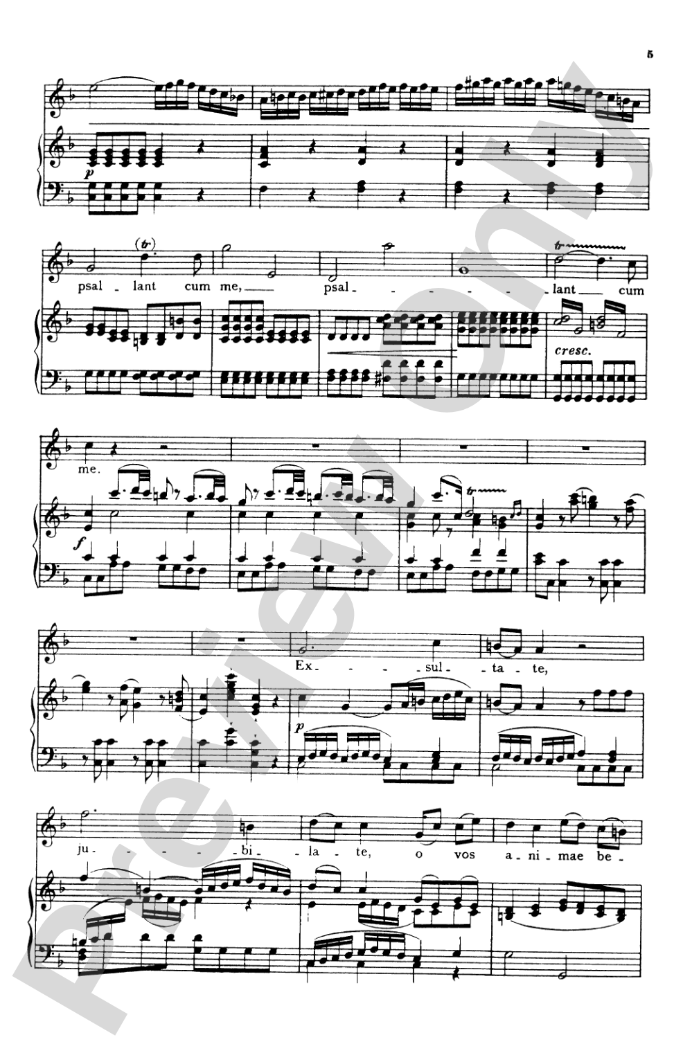 Mozart: Exultate Jubilate, K. 165, Motet for Soprano (Latin): Motet for Soprano Voice Book