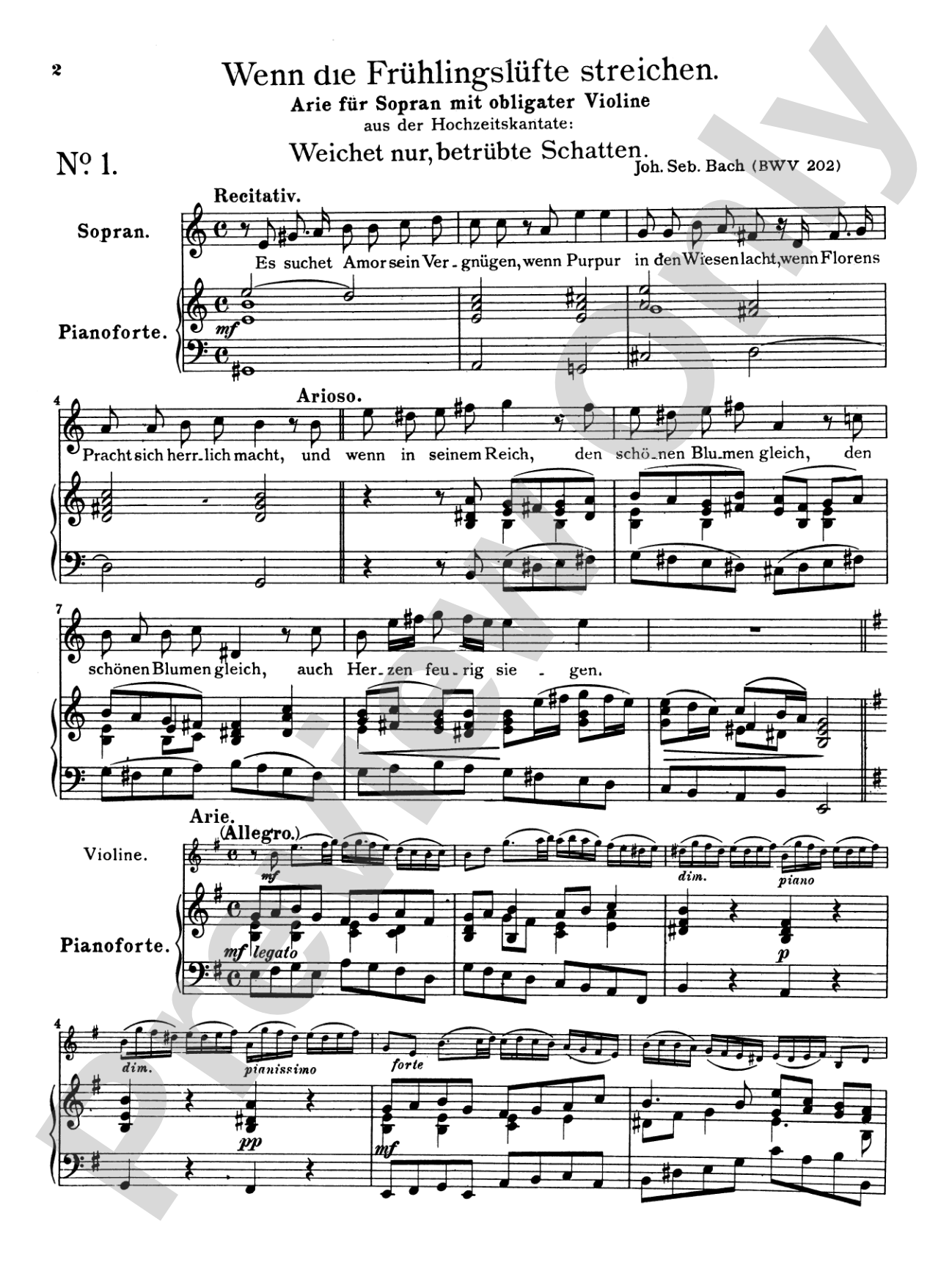 Bach: Soprano Arias from Secular Cantatas, Volume II (German): Vocal Book