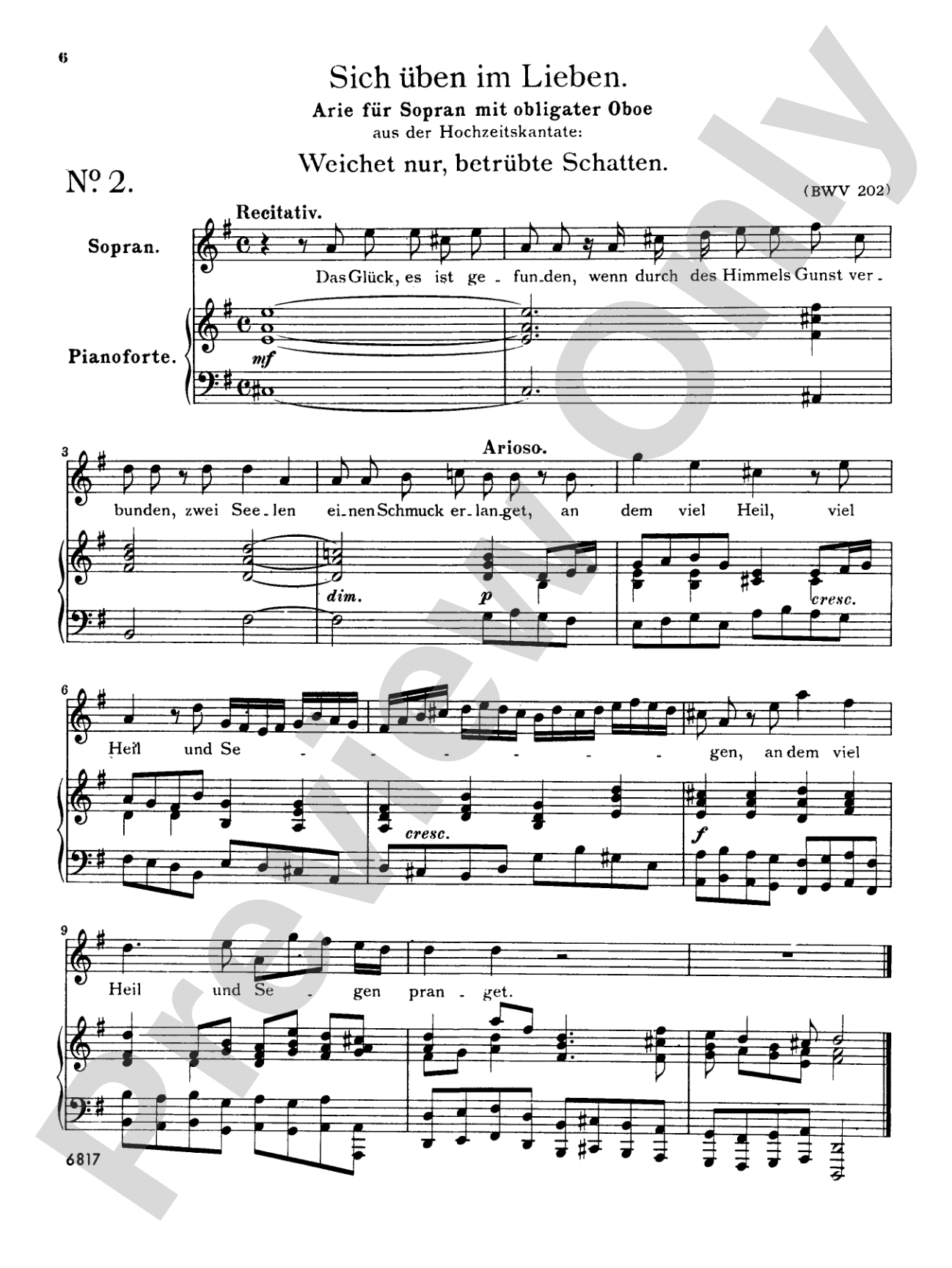 Bach: Soprano Arias from Secular Cantatas, Volume II (German)