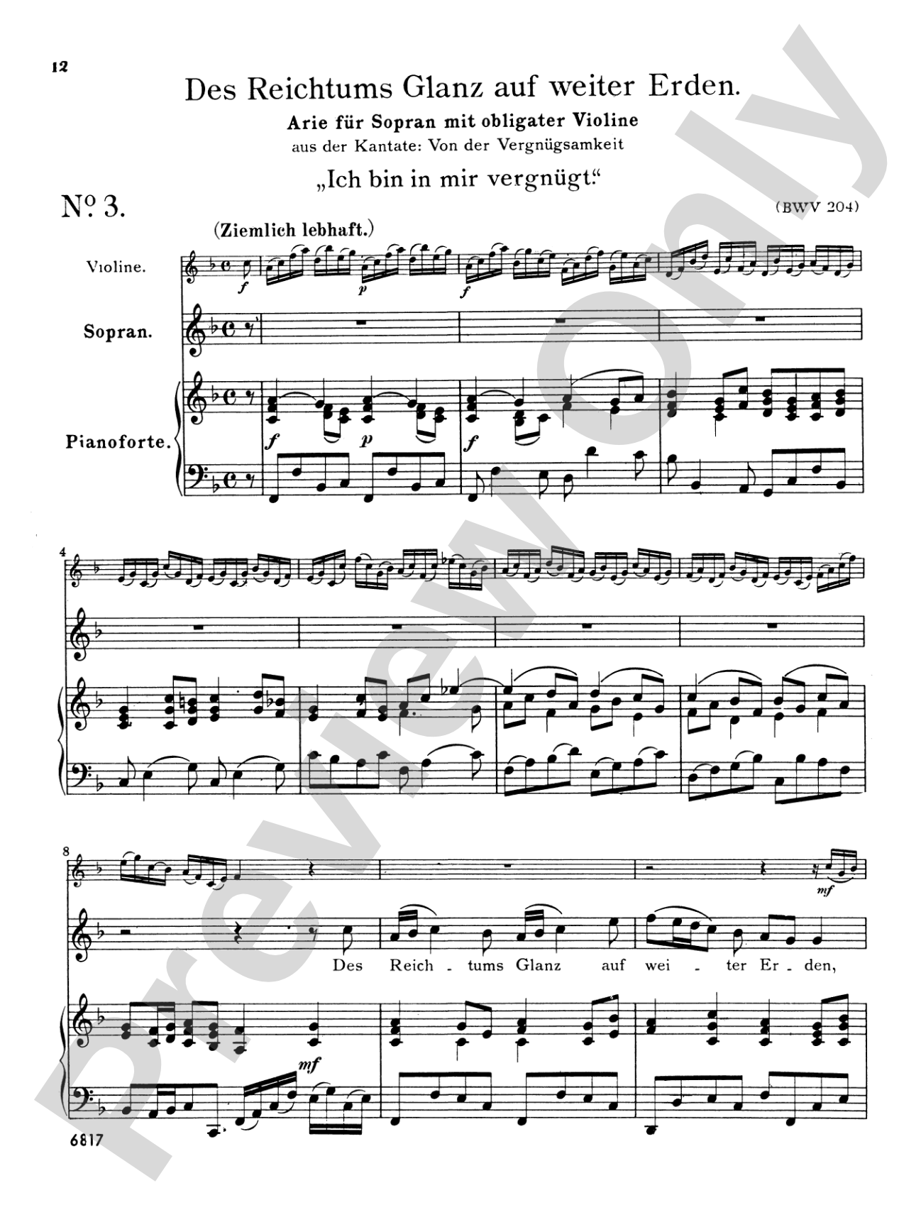 Bach: Soprano Arias from Secular Cantatas, Volume II (German)