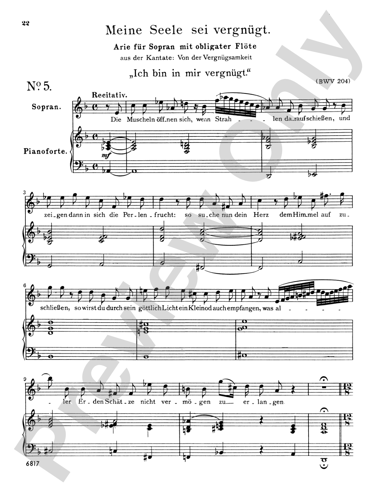 Bach: Soprano Arias from Secular Cantatas, Volume II (German)