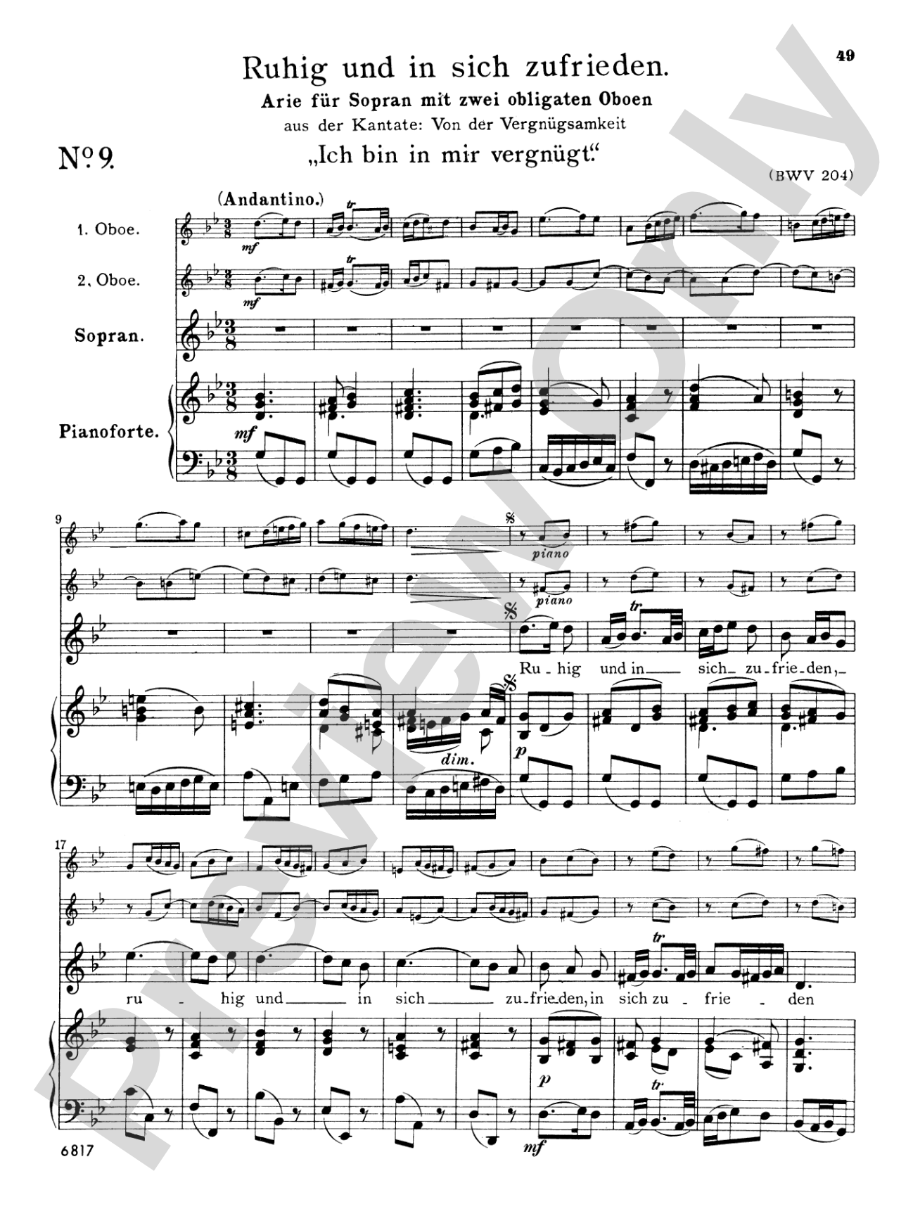 Bach: Soprano Arias from Secular Cantatas, Volume II (German)