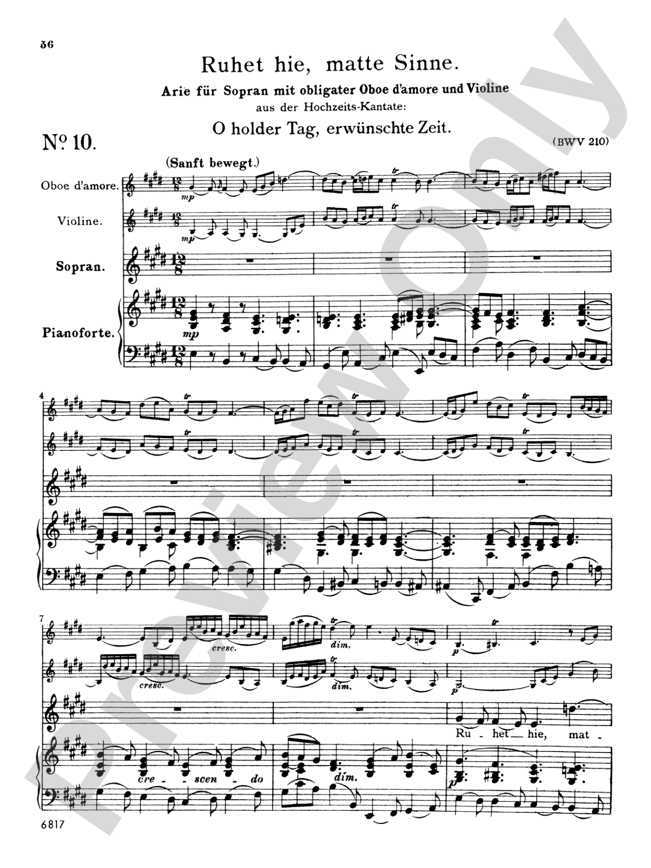 Bach: Soprano Arias from Secular Cantatas, Volume II (German)