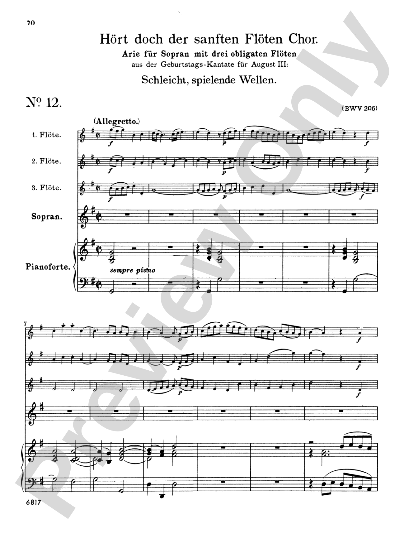 Bach: Soprano Arias from Secular Cantatas, Volume II (German)
