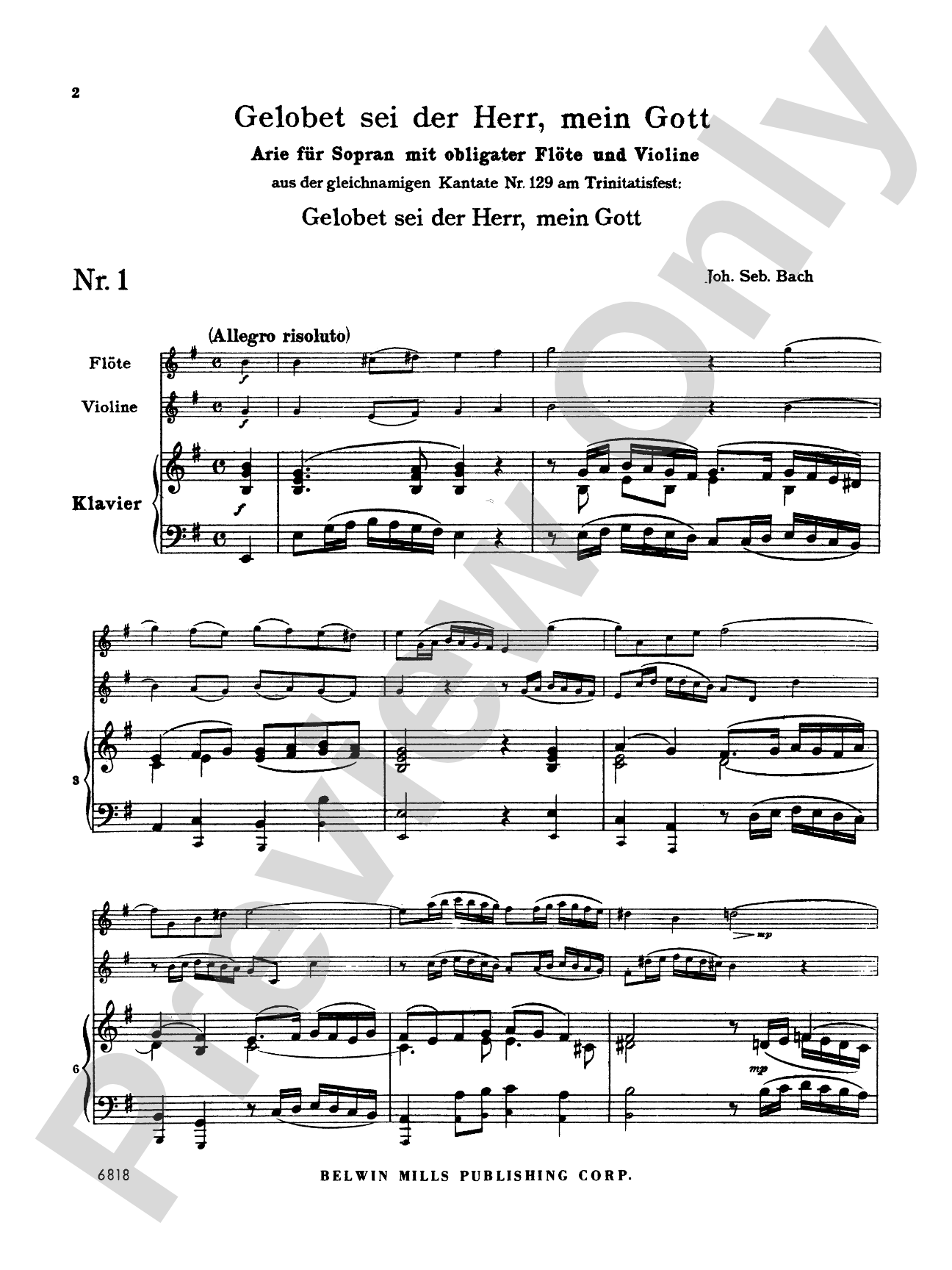 Bach: Soprano Arias from Church Cantatas, Volume III (German): Vocal Book