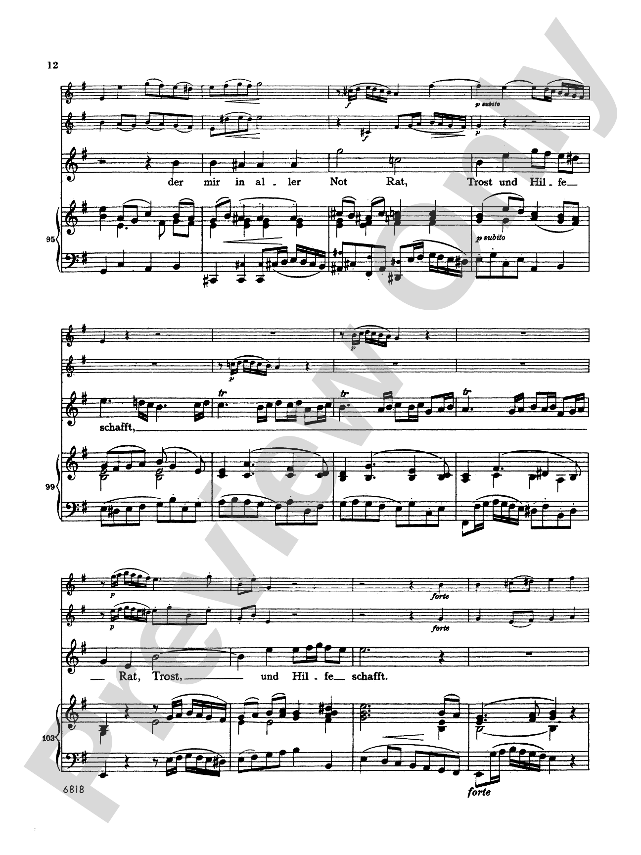 Bach: Soprano Arias from Church Cantatas, Volume III (German): Vocal Book