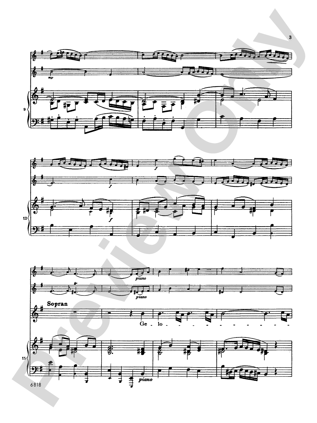 Bach: Soprano Arias from Church Cantatas, Volume III (German): Vocal Book