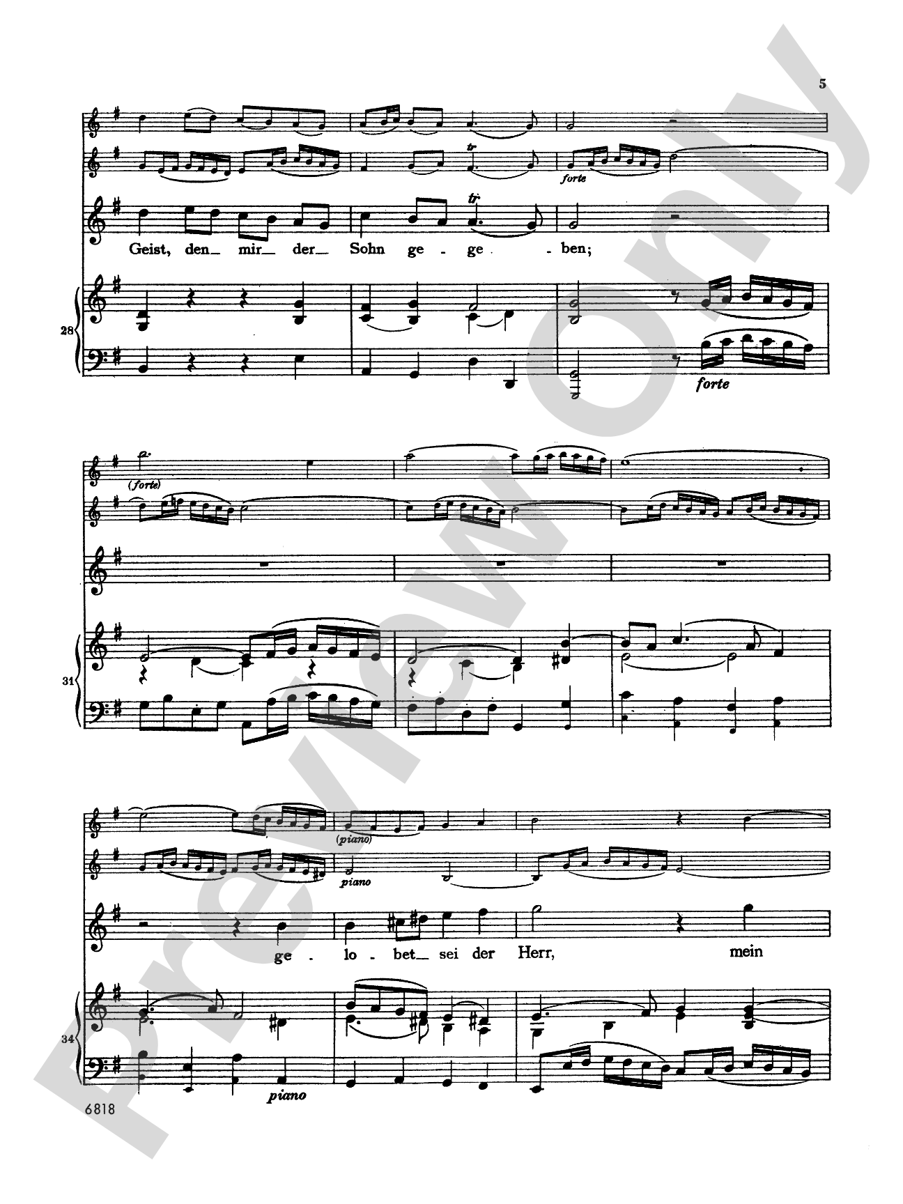 Bach: Soprano Arias from Church Cantatas, Volume III (German): Vocal Book