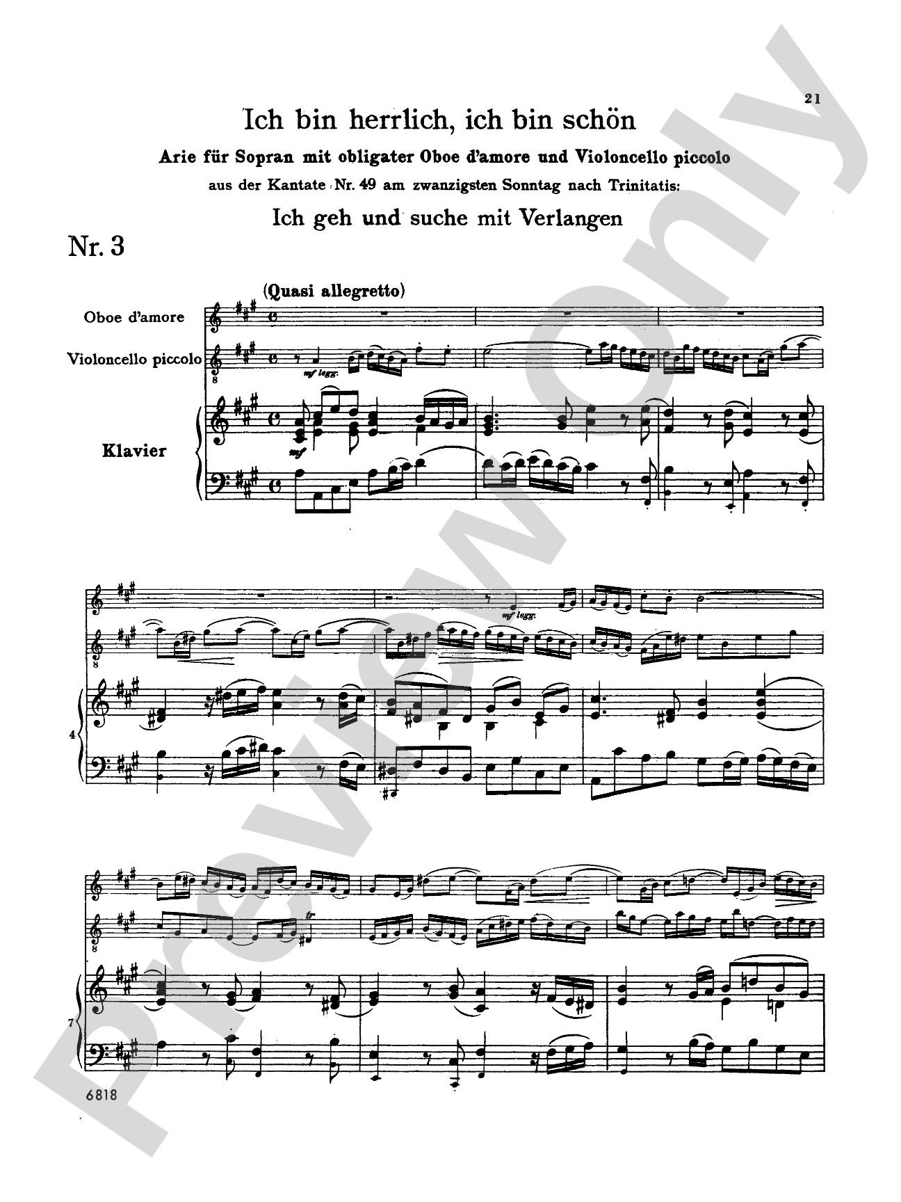 Bach: Soprano Arias from Church Cantatas, Volume III (German)