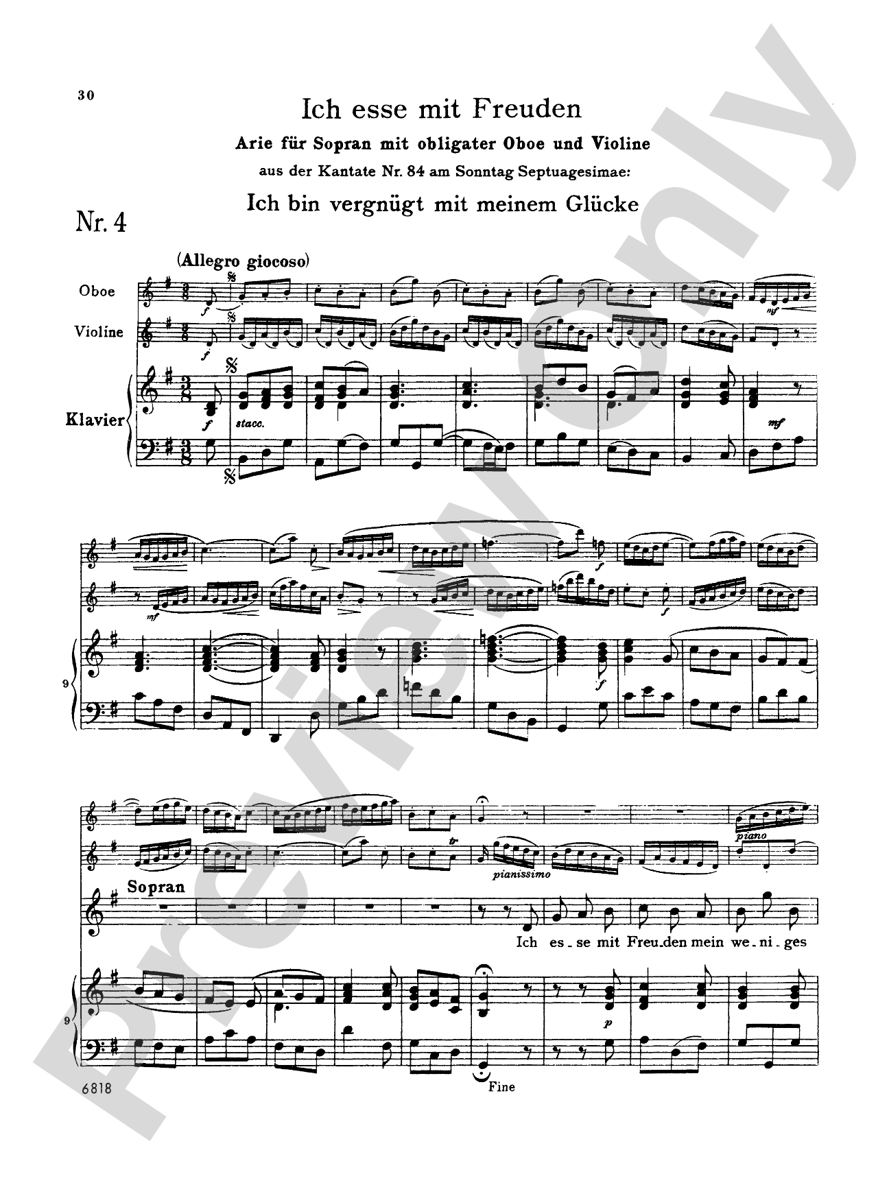 Bach: Soprano Arias from Church Cantatas, Volume III (German)