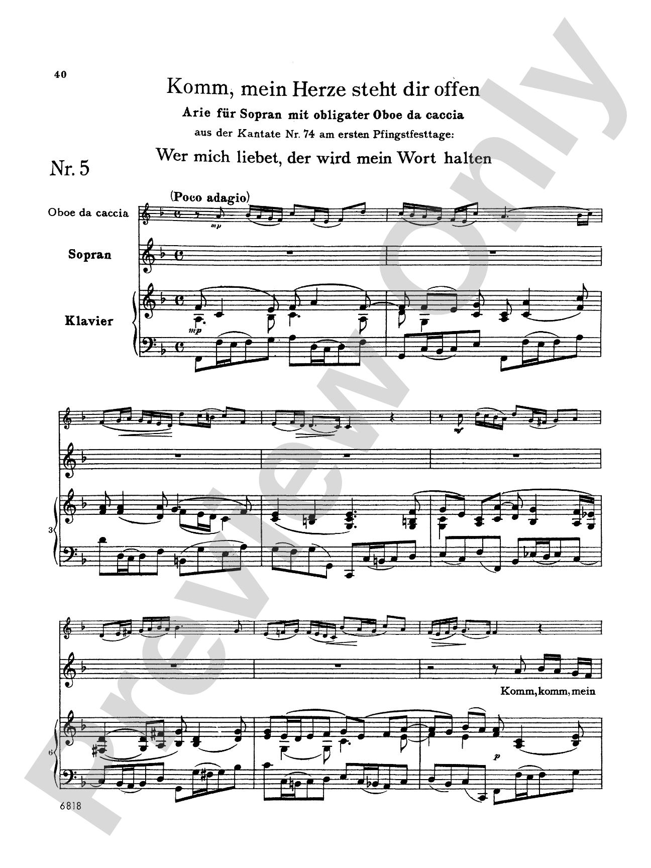 Bach: Soprano Arias from Church Cantatas, Volume III (German)